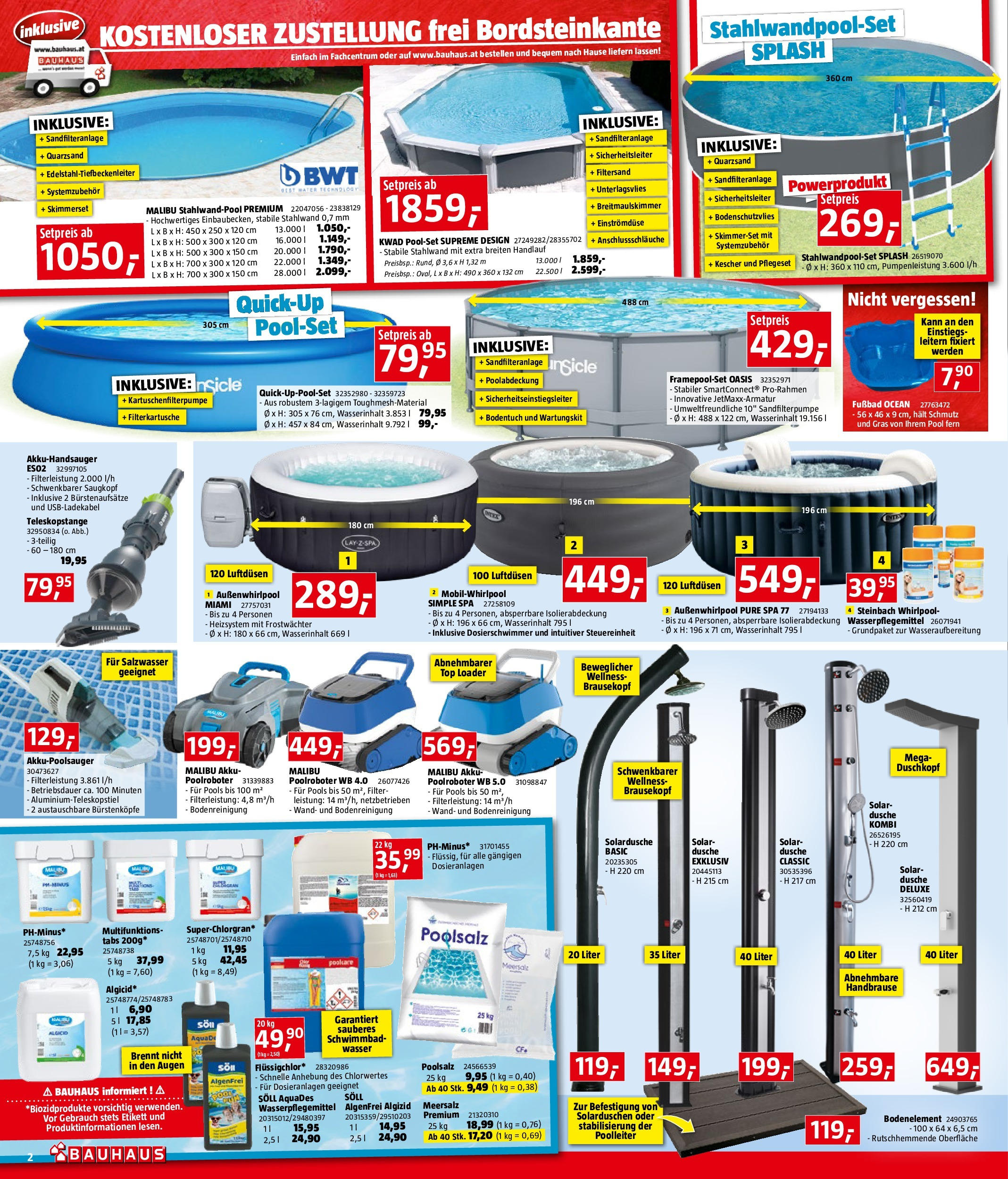 Bauhaus Prospekt aktuell von 17.06.2025 - Aktuelle Angebote | Seite: 2 | Produkte: Wasser, Dusche