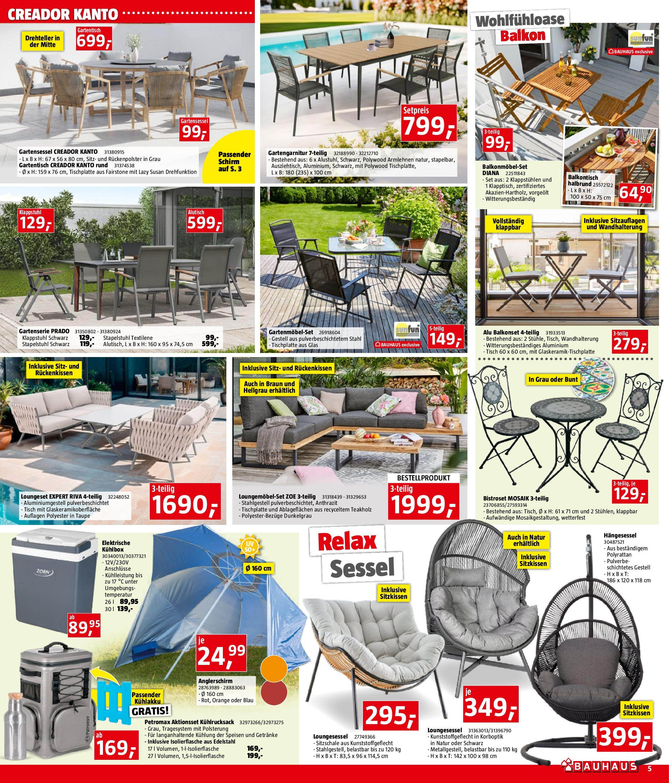 Bauhaus Prospekt aktuell von 17.06.2025 - Aktuelle Angebote | Seite: 5 | Produkte: Sessel, Tisch
