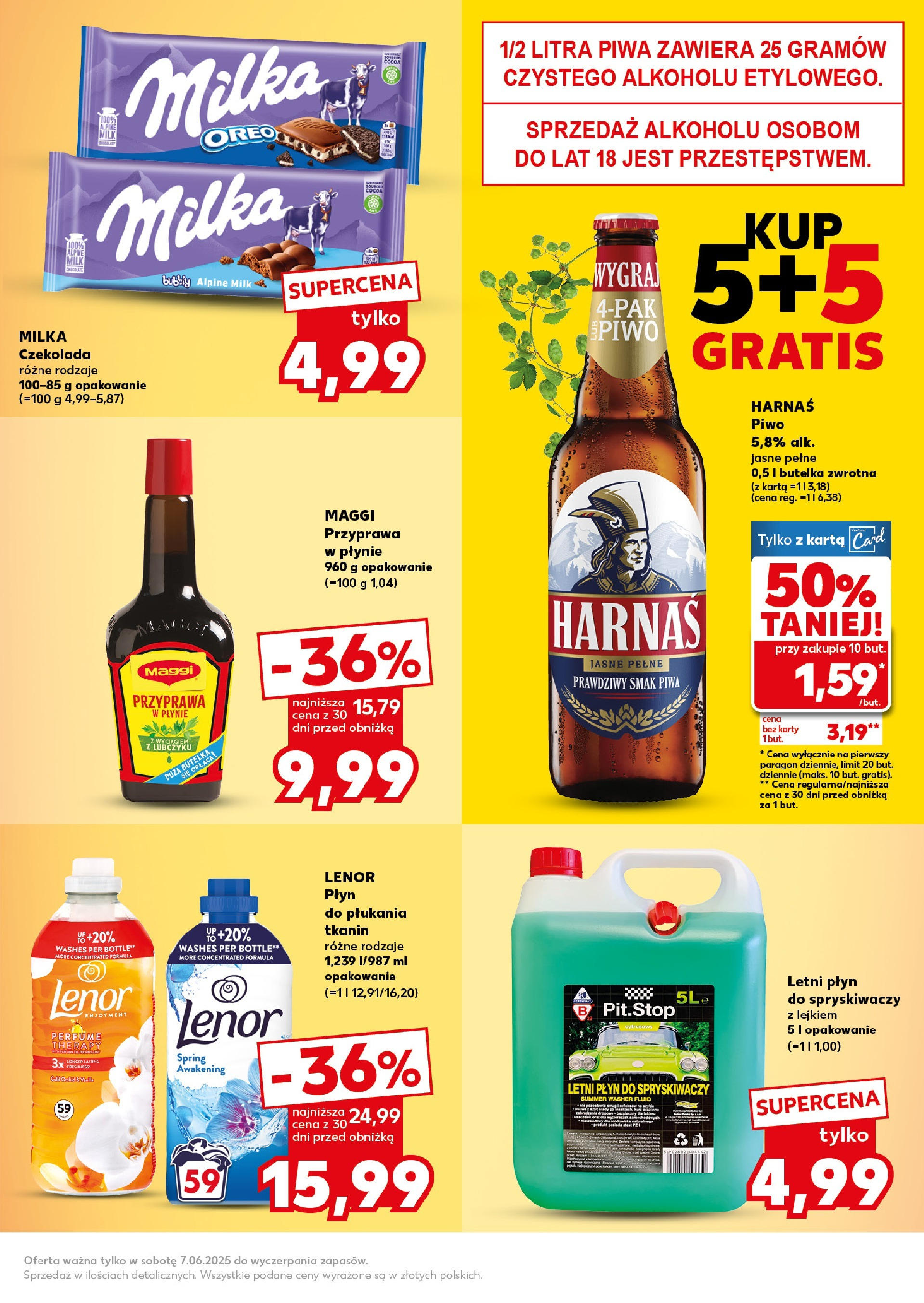 Kaufland gazetka - Super Sobota od 07.06.2025 - od jutra PDF | Strona: 3 | Produkty: Milka, Płyn do płukania tkanin, Czekolada, Piwo