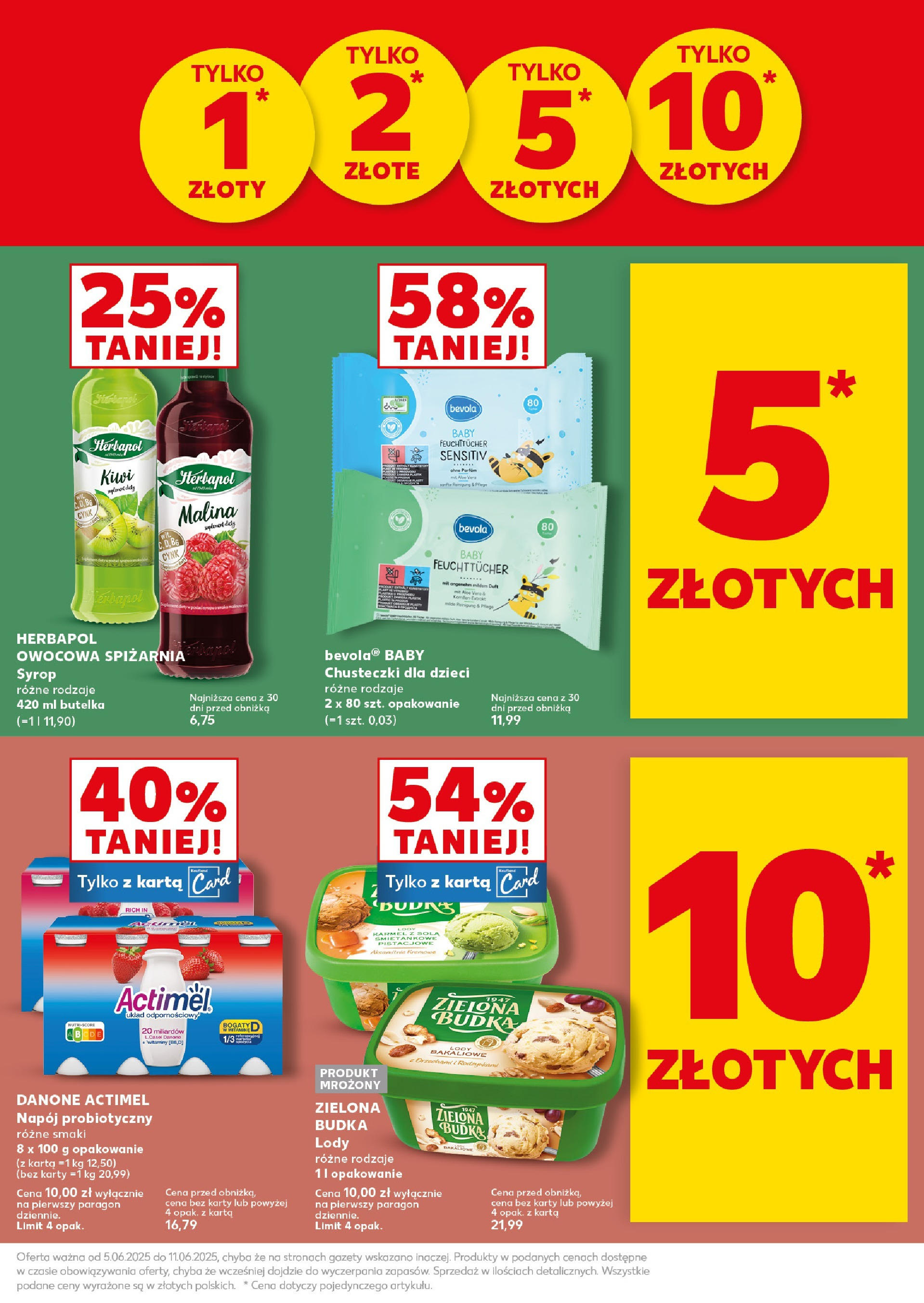 Kaufland gazetka - Super Sobota od 07.06.2025 - od jutra PDF | Strona: 5 | Produkty: Karta, Syrop, Kiwi, Lody