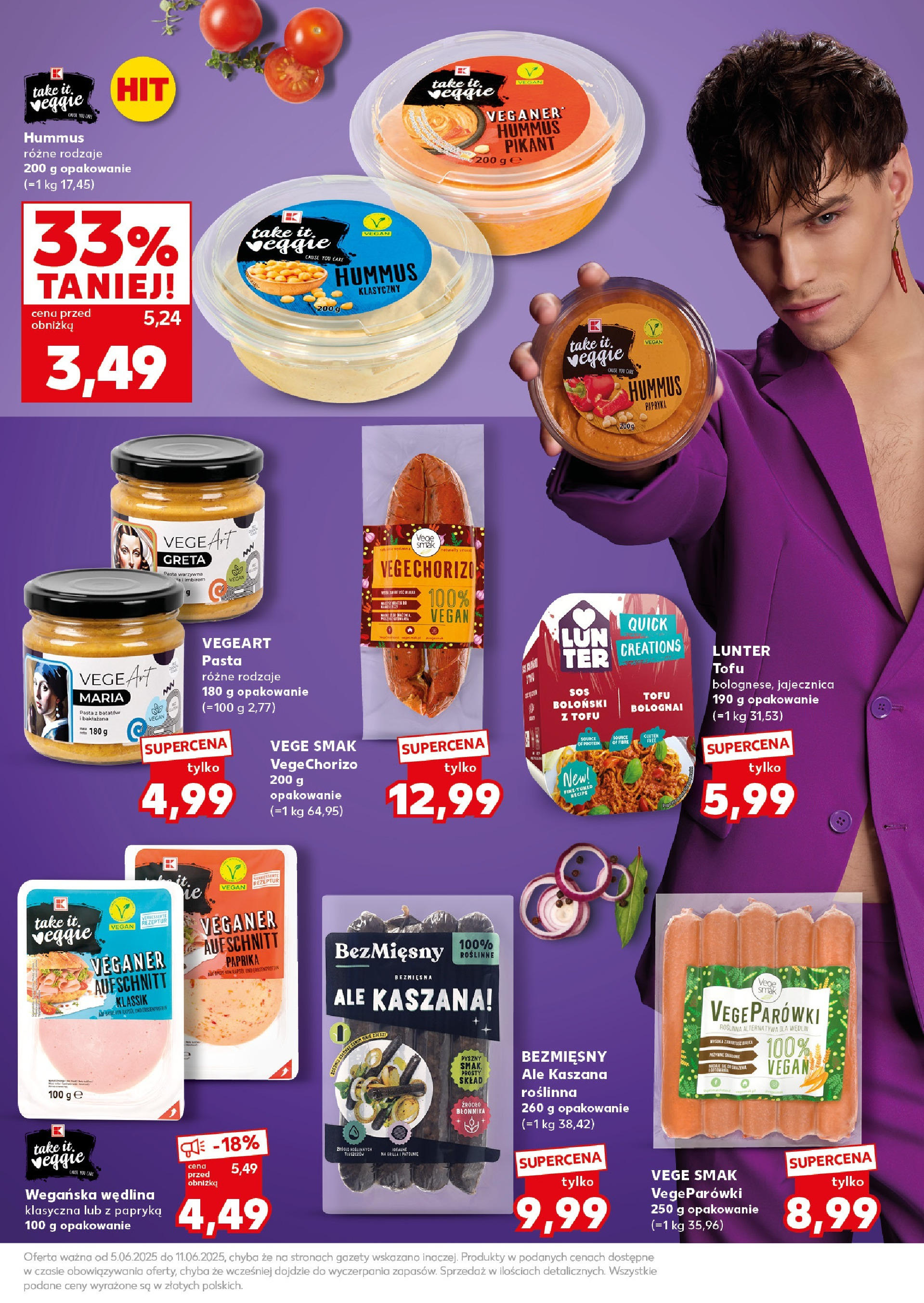 Kaufland gazetka - Super Sobota od 07.06.2025 - od jutra PDF | Strona: 17 | Produkty: Pasta warzywna, Parówki, Papryka, Hummus