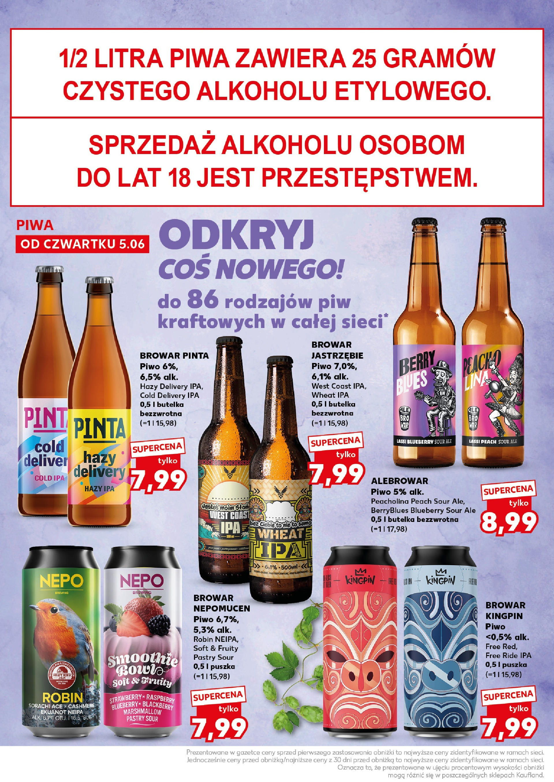 Kaufland gazetka - Super Sobota od 07.06.2025 - od jutra PDF | Strona: 18 | Produkty: Smoothie, Piwo