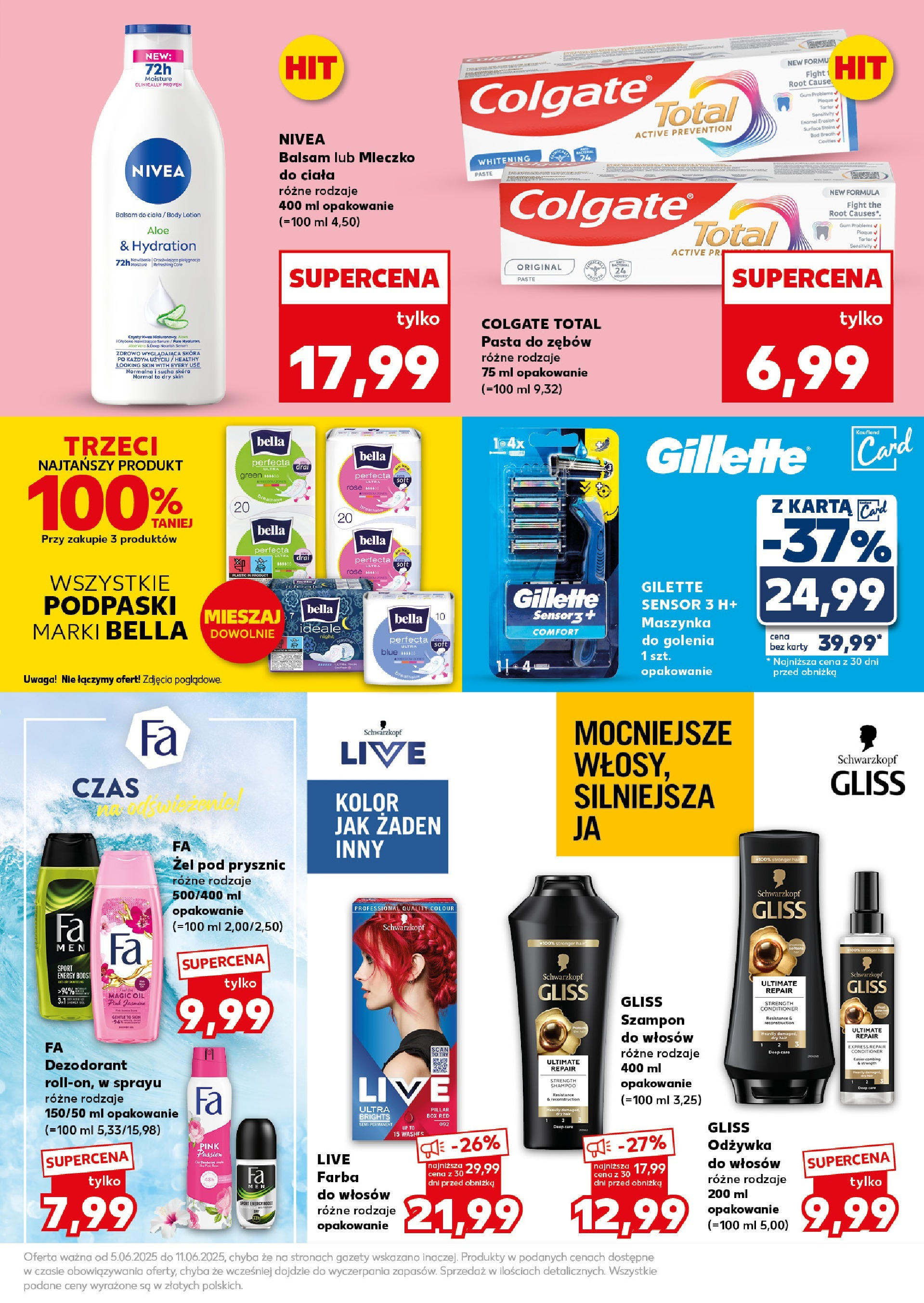 Kaufland gazetka - Super Sobota od 07.06.2025 - od jutra PDF | Strona: 21 | Produkty: Gillette, Odżywka, Odżywka do włosów, Dezodorant
