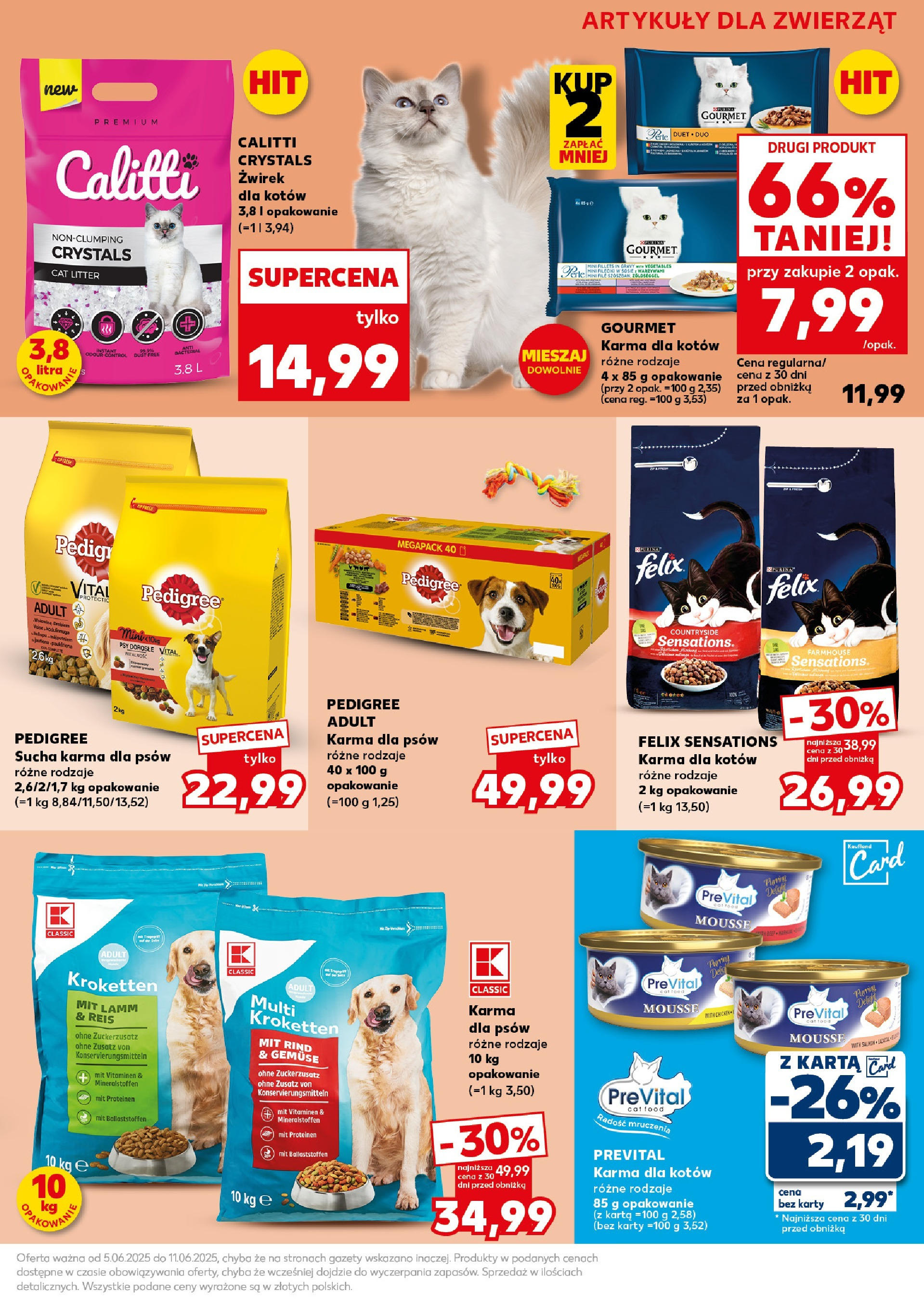 Kaufland gazetka - Super Sobota od 07.06.2025 - od jutra PDF | Strona: 25 | Produkty: Karta, Jagnięcina, Pedigree, Karma dla kotów