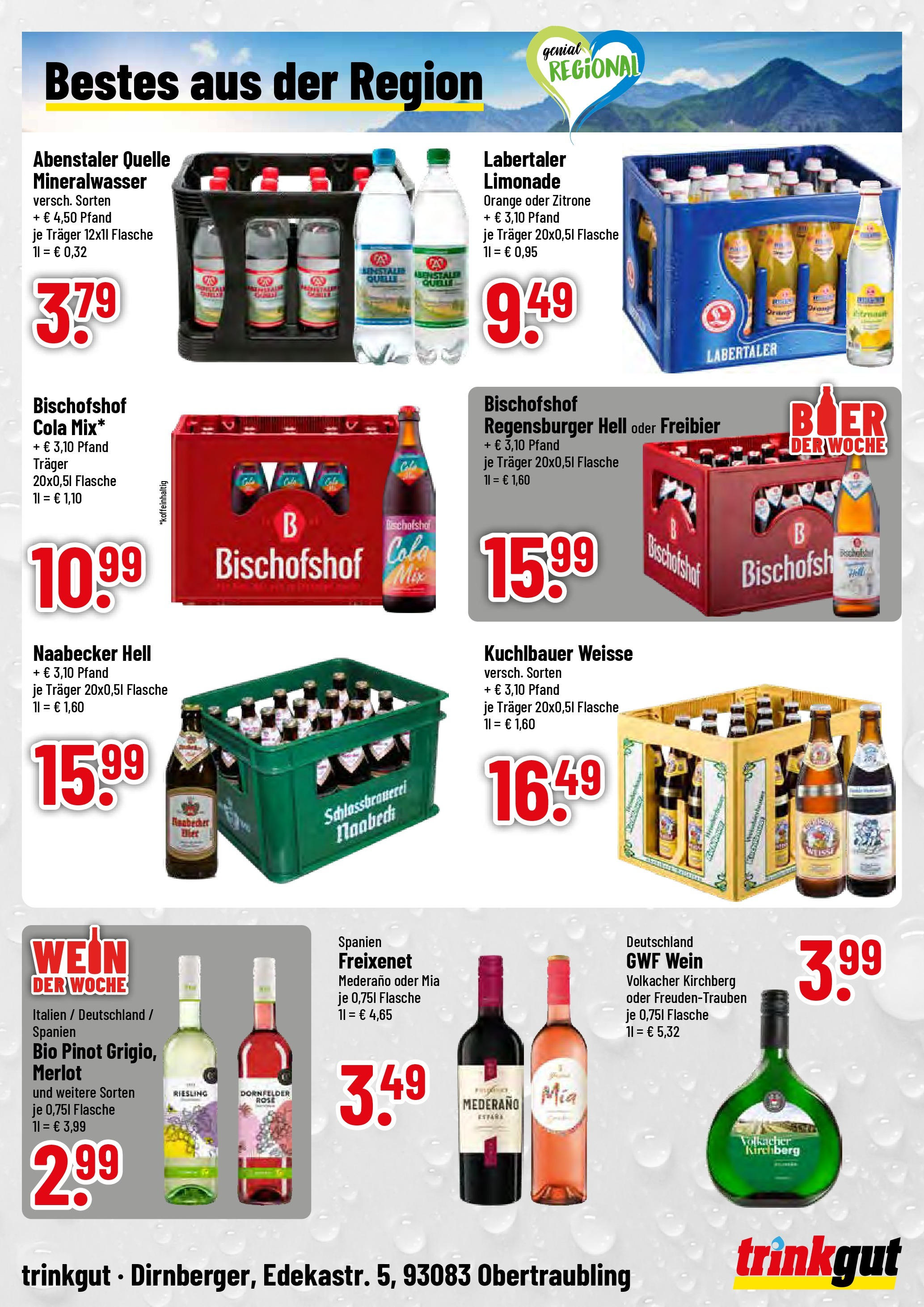 Trinkgut prospekt Obertraubling	 (ab 08.06.2025) » Angebote online | Seite: 4 | Produkte: Cola, Limonade, Zitrone, Wein