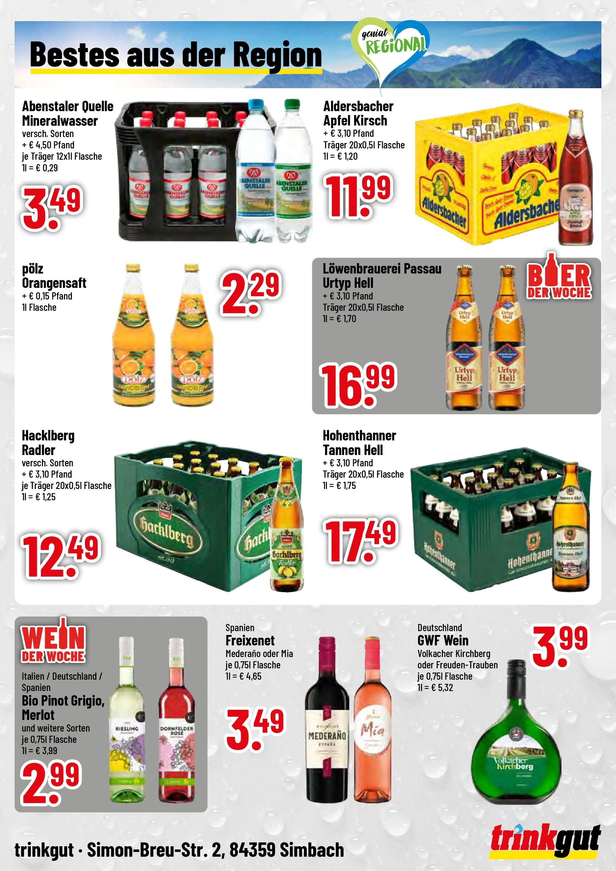 Trinkgut prospekt Simbach/Inn	 (ab 08.06.2025) » Angebote online | Seite: 4 | Produkte: Freixenet, Merlot, Äpfel, Wein