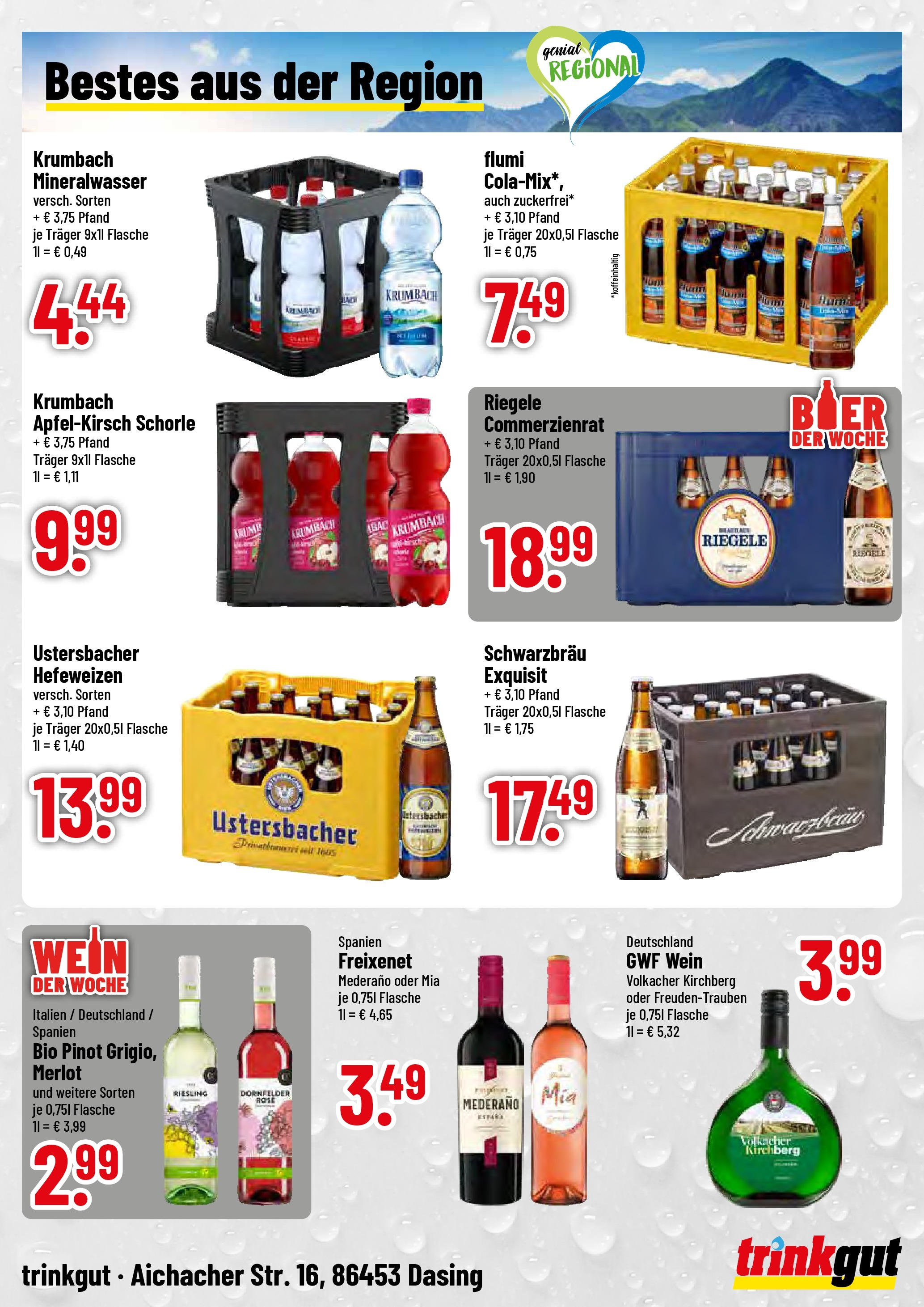 Trinkgut prospekt Dasing	 (ab 08.06.2025) » Angebote online | Seite: 4 | Produkte: Freixenet, Merlot, Mineralwasser, Wein