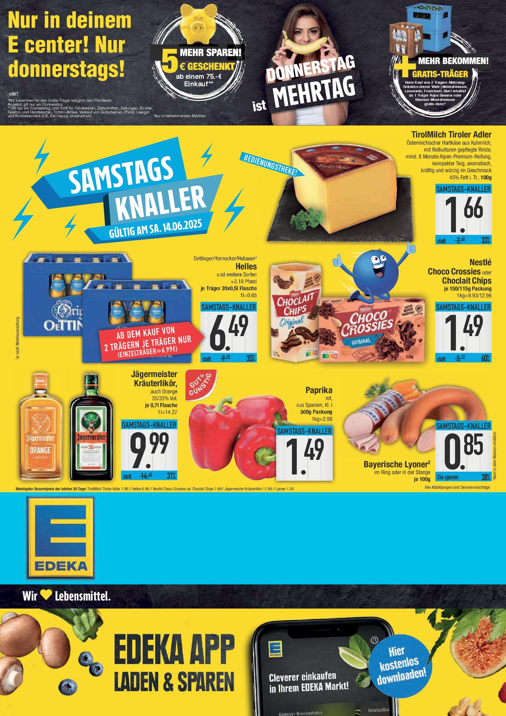Edeka prospekt Bad Reichenhall	 (ab 08.06.2025) » Angebote Online | Seite: 20 | Produkte: Mineralwasser, Jägermeister, Chips, Telefon