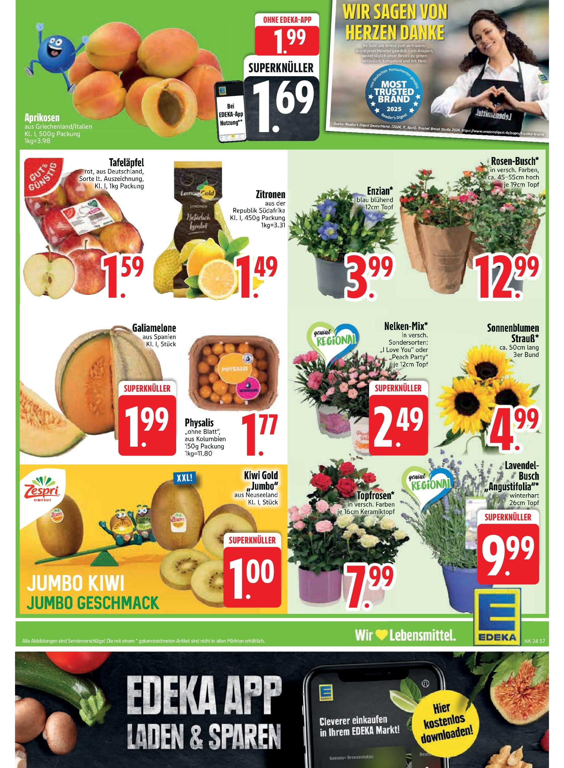 Edeka - EDEKA: Wochenangebote (ab 08.06.2025) » Angebote Online | Seite: 7 | Produkte: Lavendel, Kiwi, Zitronen