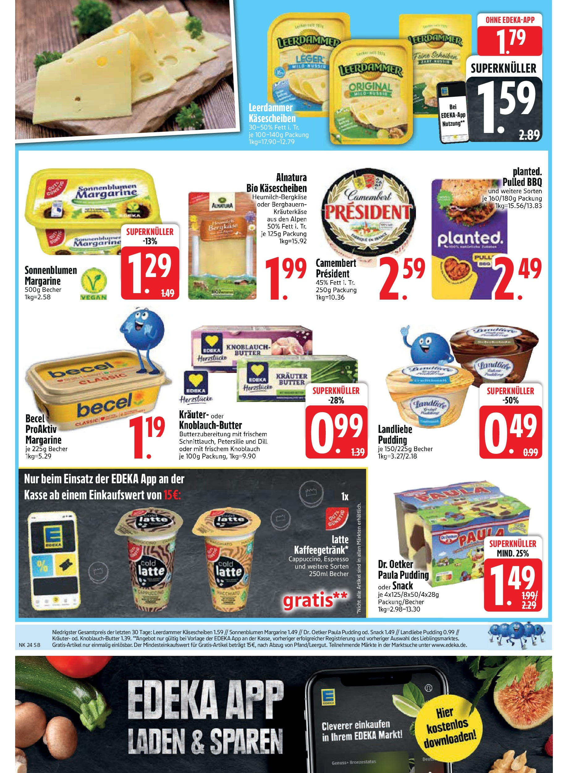 Edeka - EDEKA: Wochenangebote (ab 08.06.2025) » Angebote Online | Seite: 8 | Produkte: Butter, Becel, Pudding, Dill