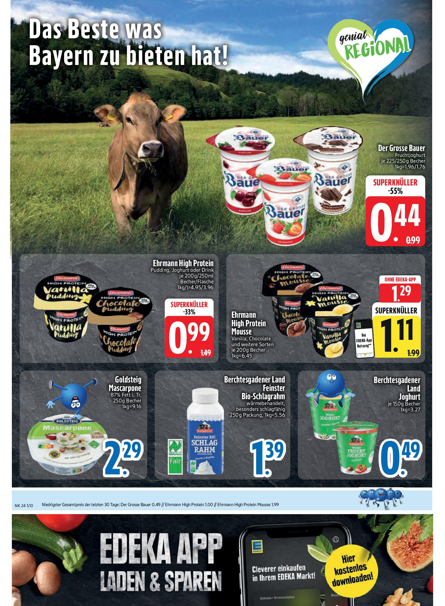 Edeka - EDEKA: Wochenangebote (ab 08.06.2025) » Angebote Online | Seite: 10 | Produkte: High protein pudding, Mascarpone, Fruchtjoghurt, Pudding