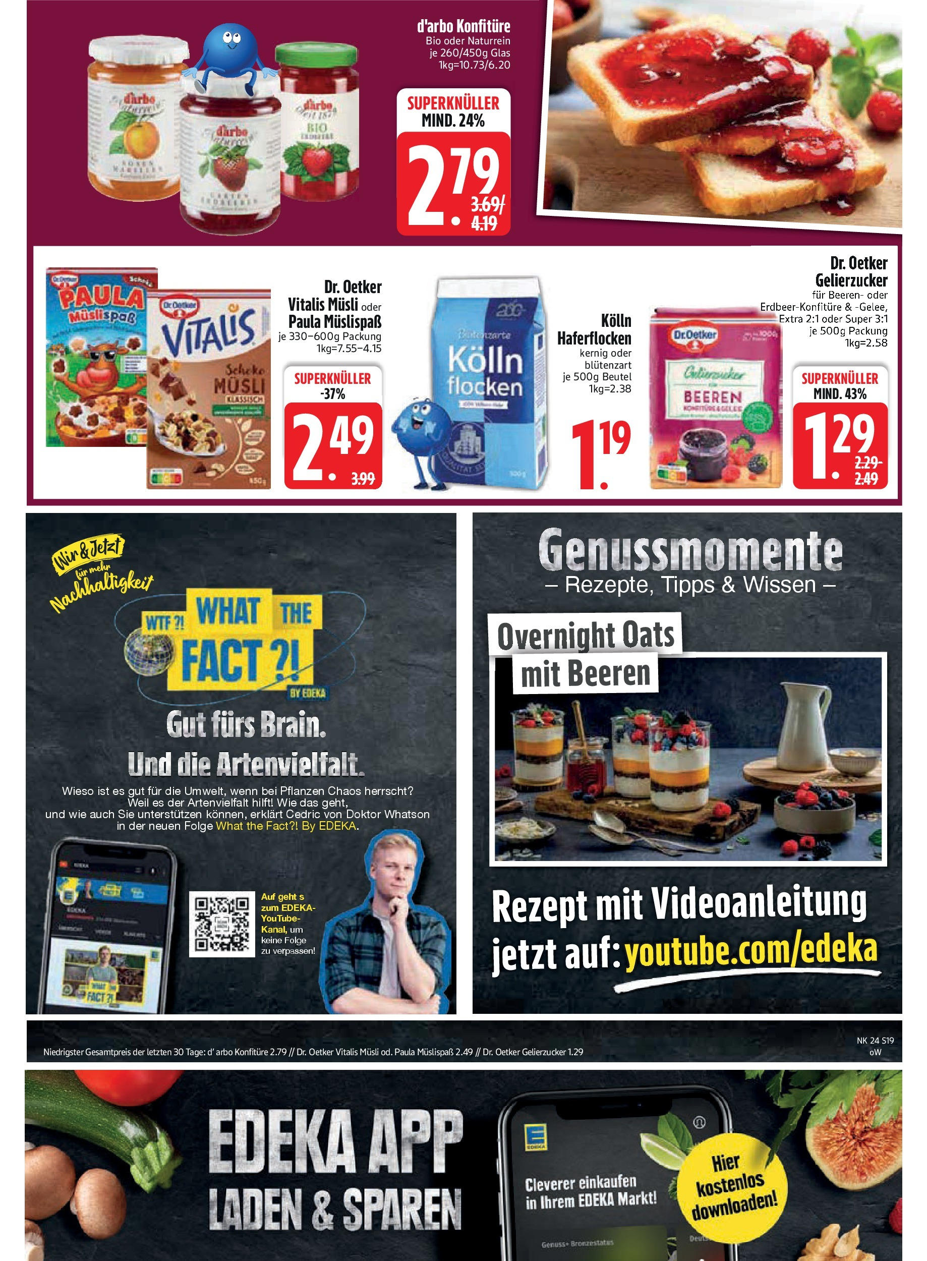 Edeka prospekt Vilgertshofen-Issing	 (ab 08.06.2025) » Angebote Online | Seite: 19 | Produkte: Kolln haferflocken, Gelierzucker, Kolln, Flocken