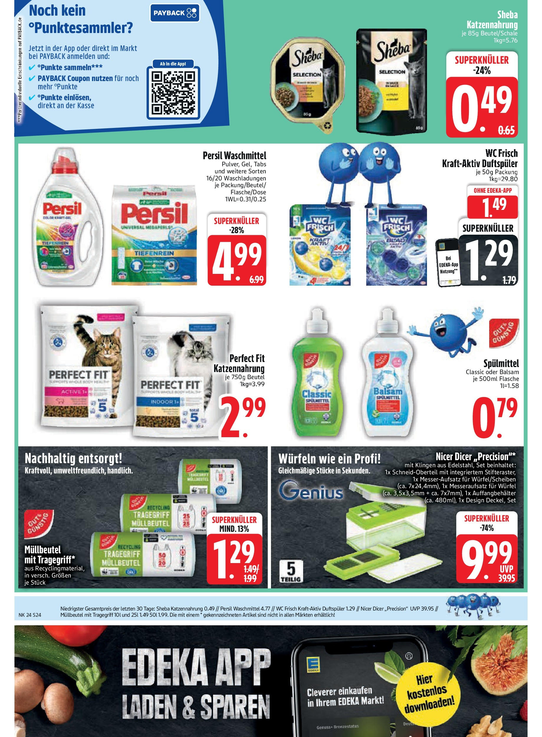 Edeka - EDEKA: Wochenangebote (ab 08.06.2025) » Angebote Online | Seite: 24 | Produkte: Sheba, Waschmittel, Wc frisch, Persil
