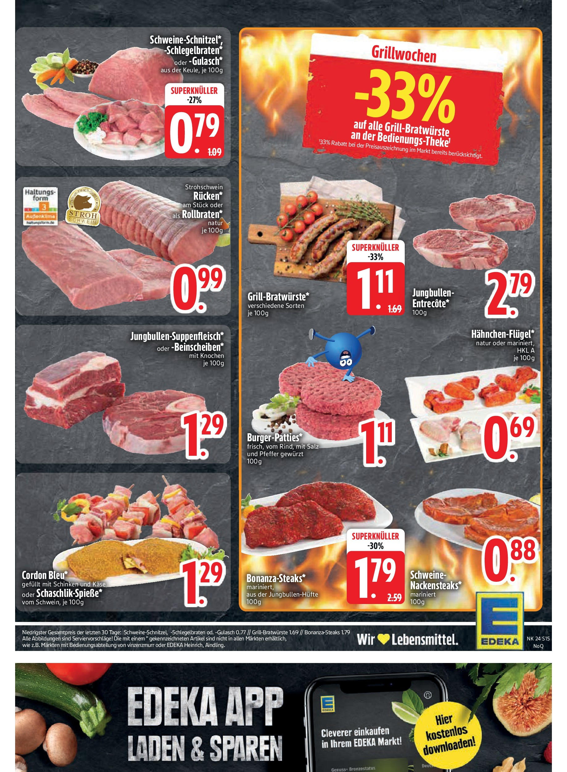 Edeka prospekt Aldersbach	 (ab 08.06.2025) » Angebote Online | Seite: 15 | Produkte: Salz, Gulasch, Pfeffer, Schinken