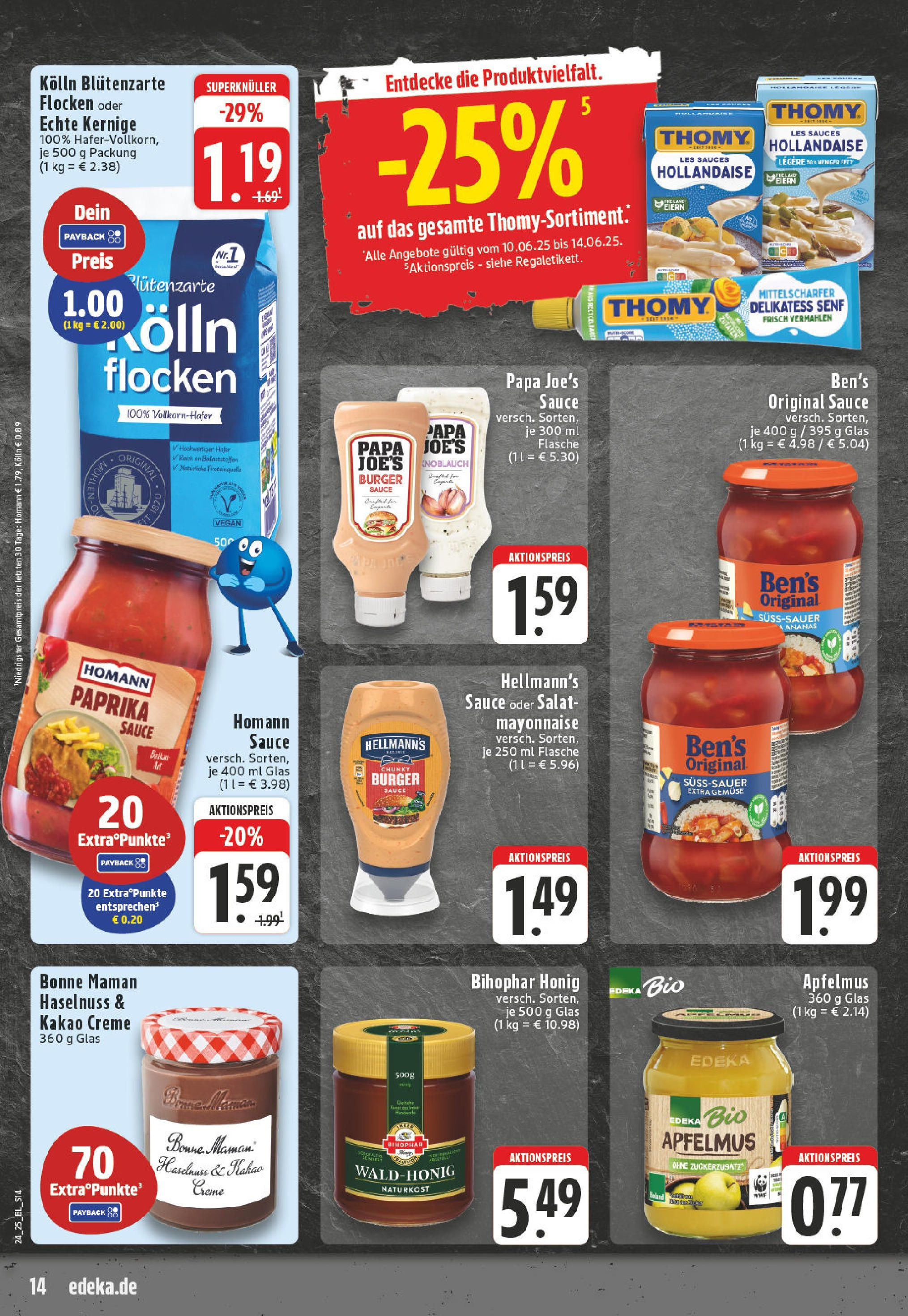 Edeka prospekt Detmold	 (ab 08.06.2025) » Angebote Online | Seite: 14 | Produkte: Ananas, Apple, Creme, Paprika