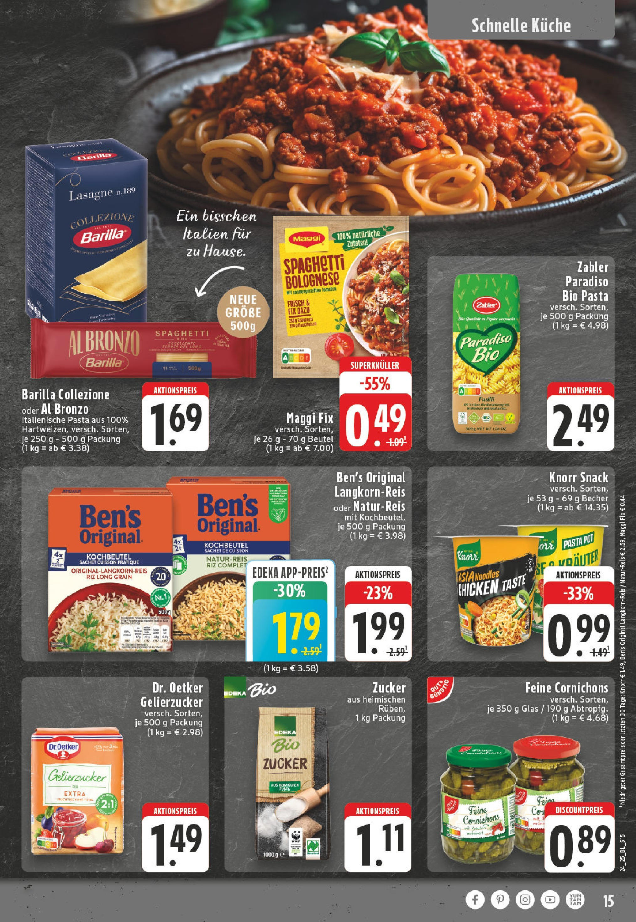 Edeka prospekt Detmold	 (ab 08.06.2025) » Angebote Online | Seite: 15 | Produkte: Gelierzucker, Tomaten, Zucker, Pasta