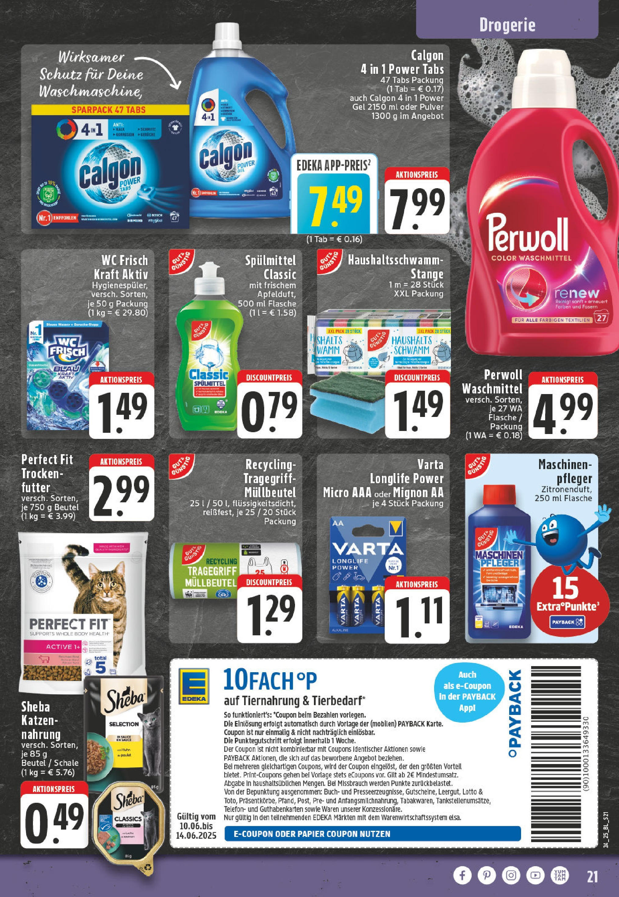 Edeka prospekt Detmold	 (ab 08.06.2025) » Angebote Online | Seite: 21 | Produkte: Sheba, Wasser, Waschmittel, Telefon