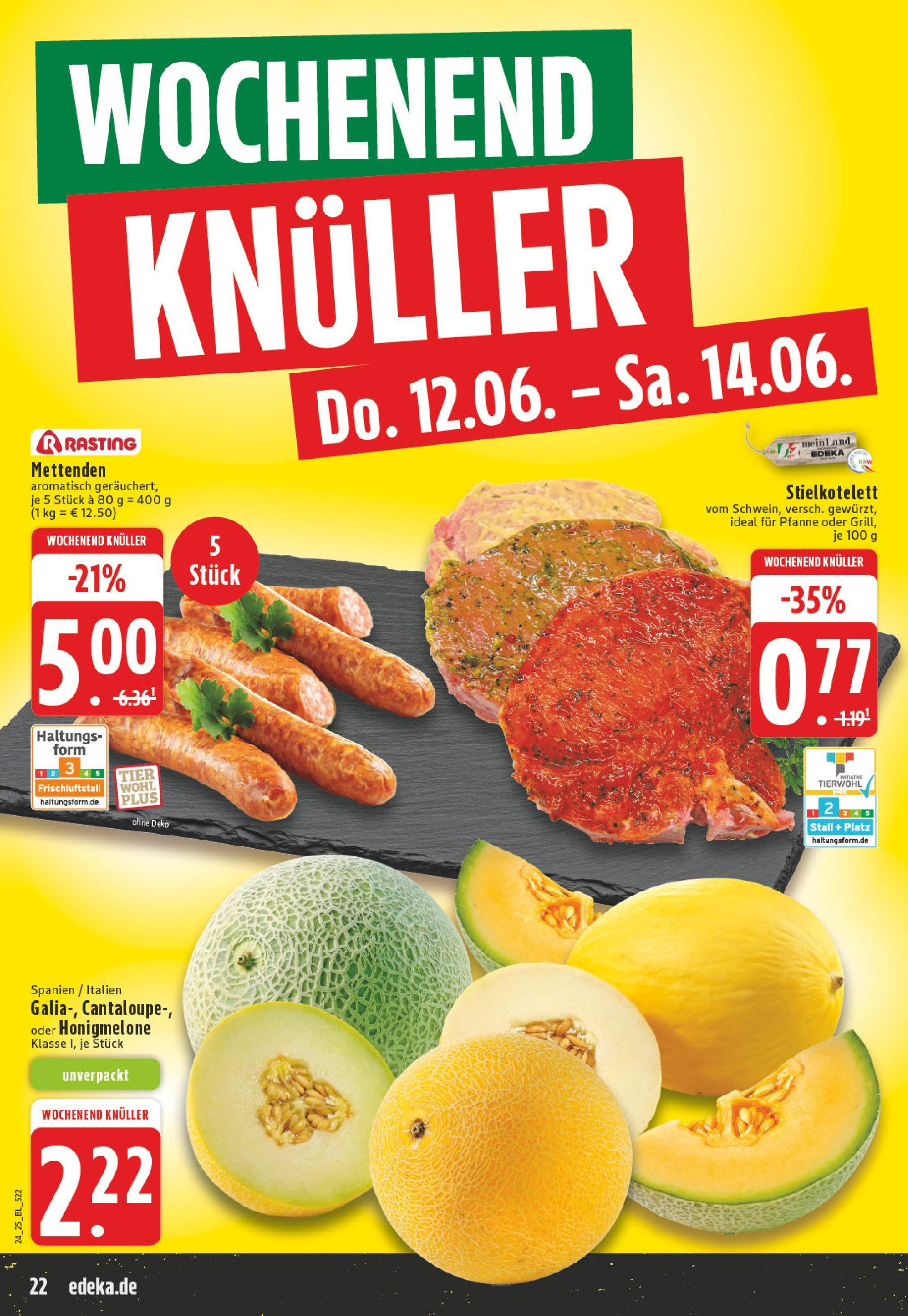 Edeka prospekt Detmold	 (ab 08.06.2025) » Angebote Online | Seite: 22 | Produkte: Honigmelone