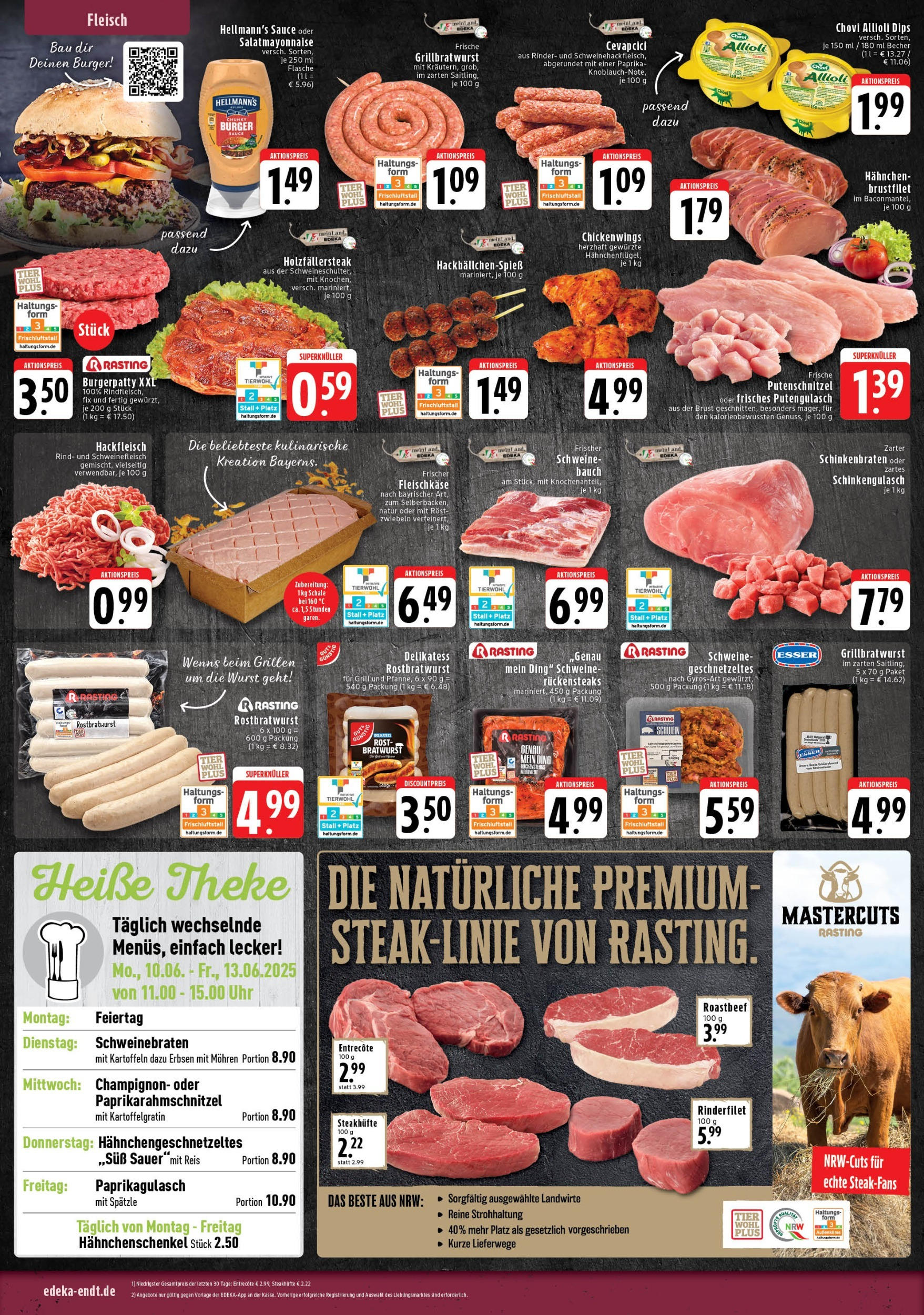 Edeka prospekt Wegberg	 (ab 08.06.2025) » Angebote Online | Seite: 2 | Produkte: Hahnchen, Roastbeef, Putenschnitzel, Hackfleisch