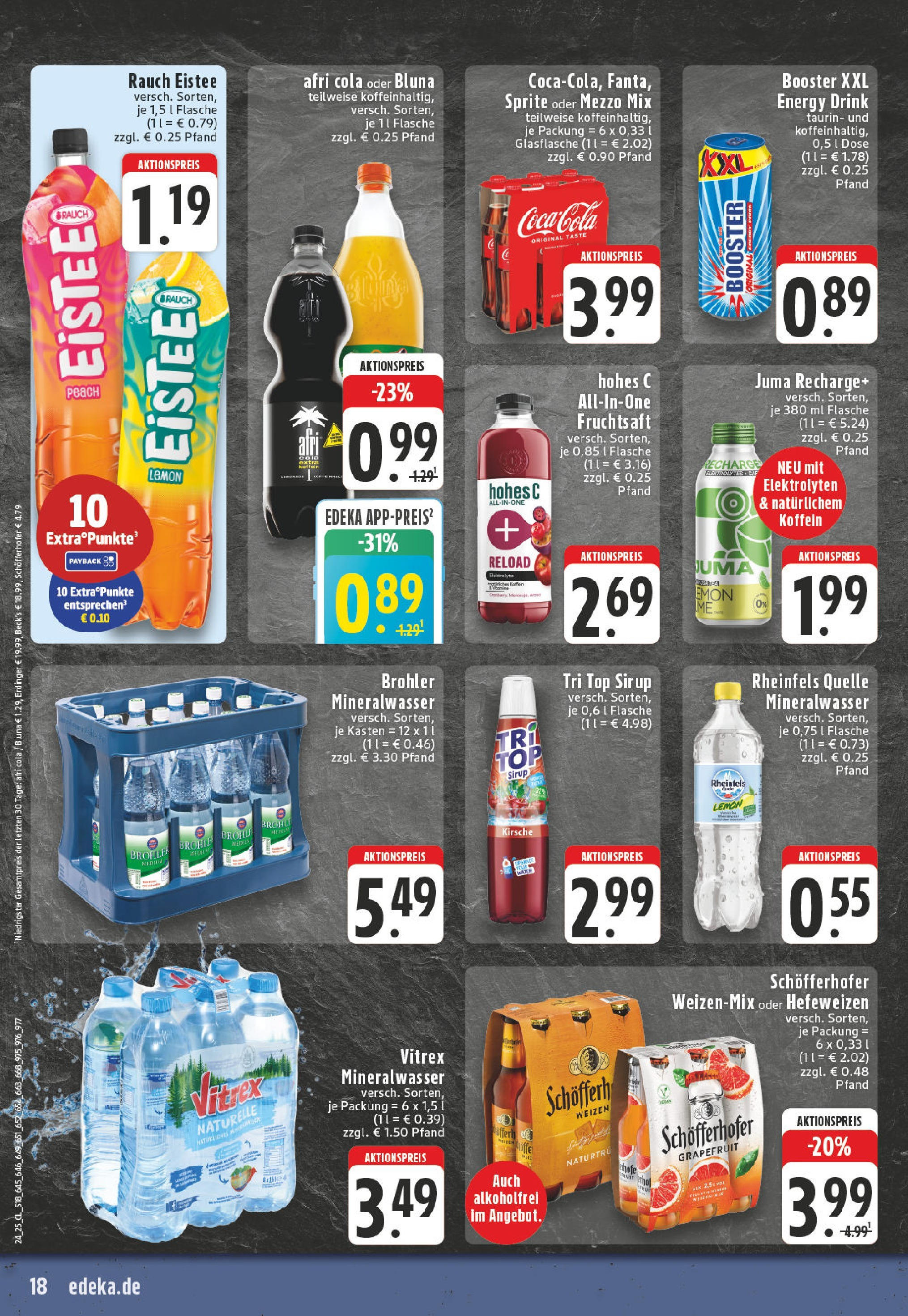 Edeka prospekt Düsseldorf - Bilk	 (ab 08.06.2025) » Angebote Online | Seite: 18 | Produkte: Top, Mezzo mix, Cola, Fruchtsaft