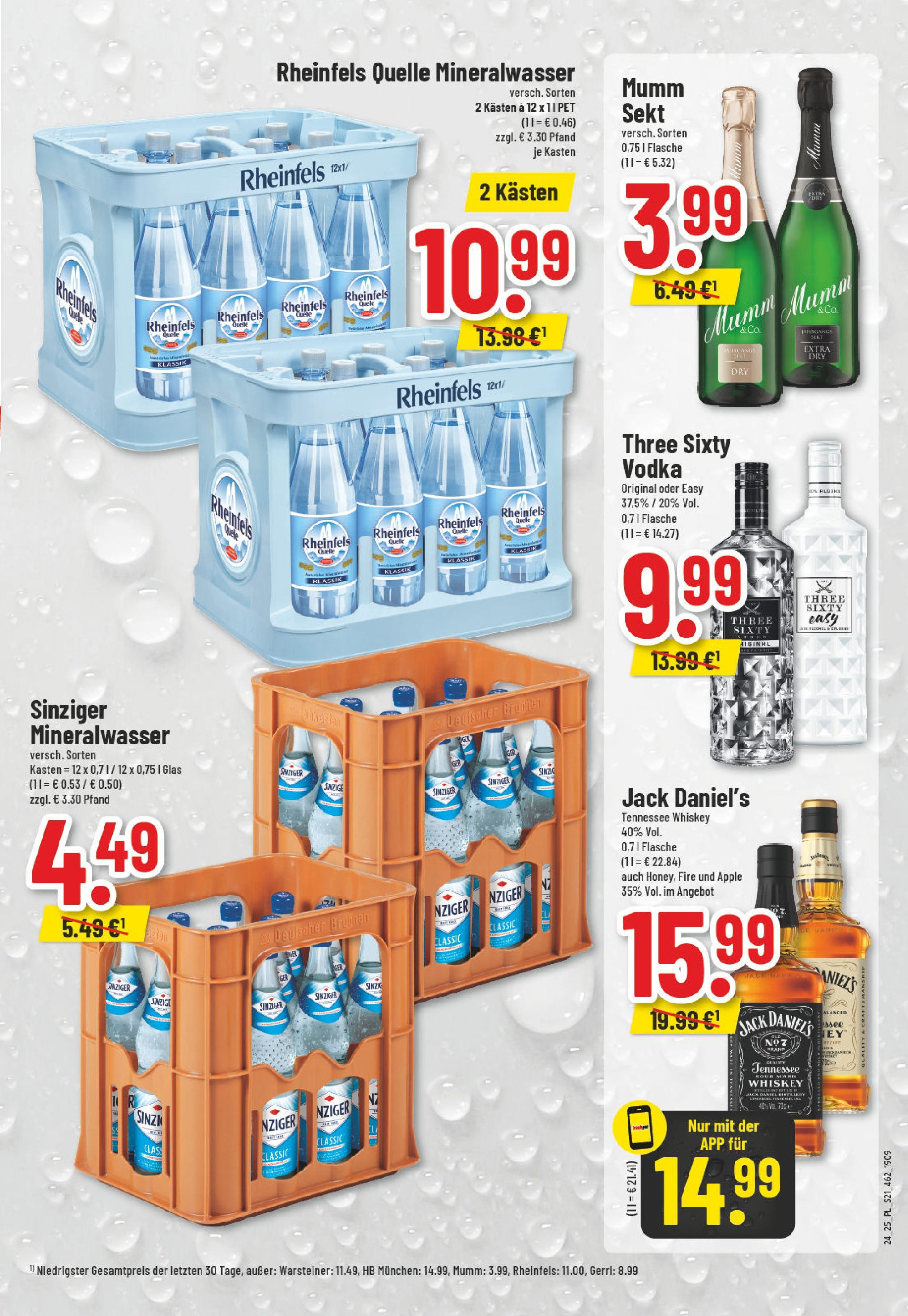 Edeka prospekt Moers-Rheinkamp	 (ab 08.06.2025) » Angebote Online | Seite: 21 | Produkte: Jack Daniel's, Mineralwasser, Apple, Vodka