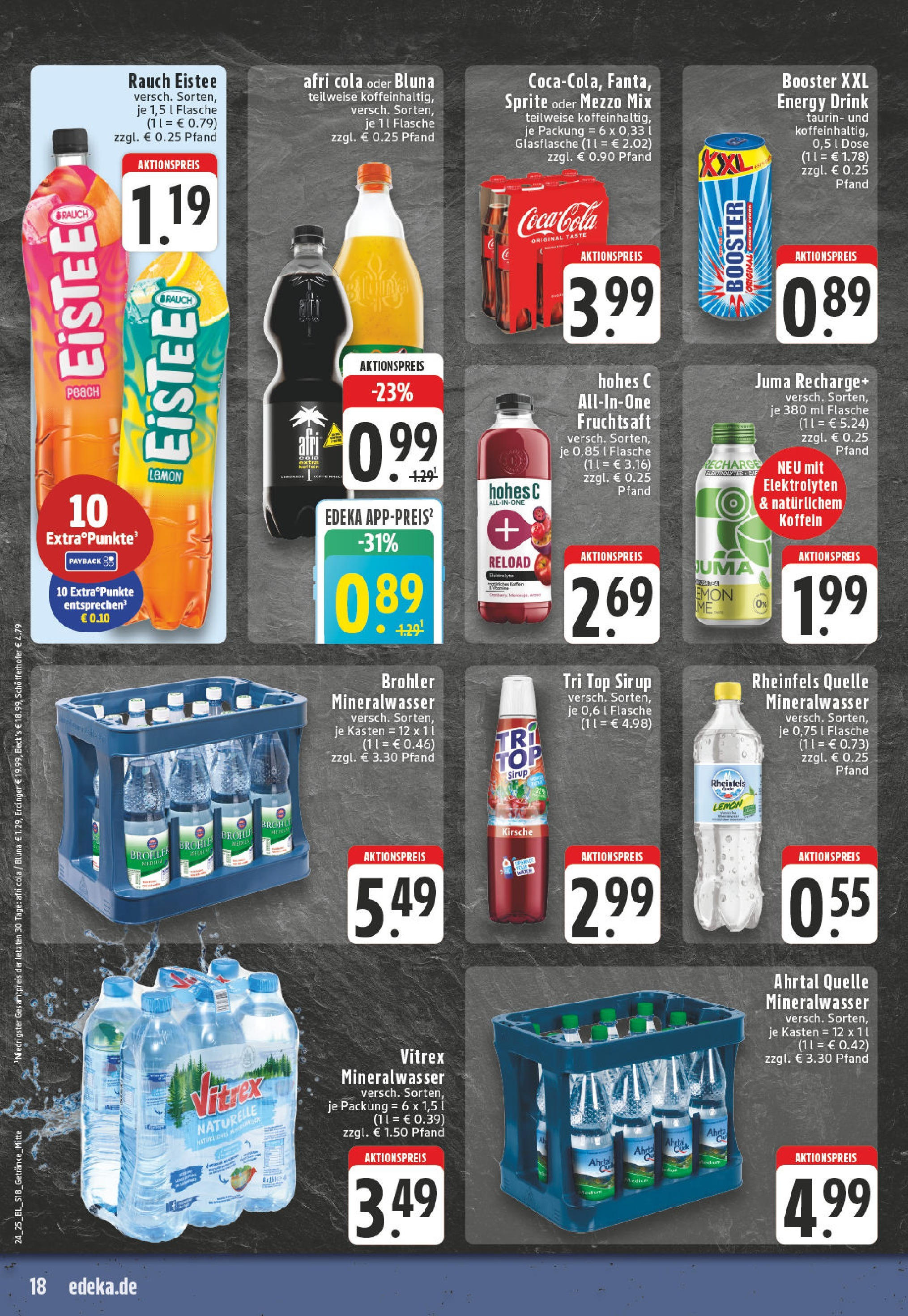 Edeka - EDEKA: Wochenangebote (ab 08.06.2025) » Angebote Online | Seite: 18 | Produkte: Top, Coca cola, Sprite, Fruchtsaft