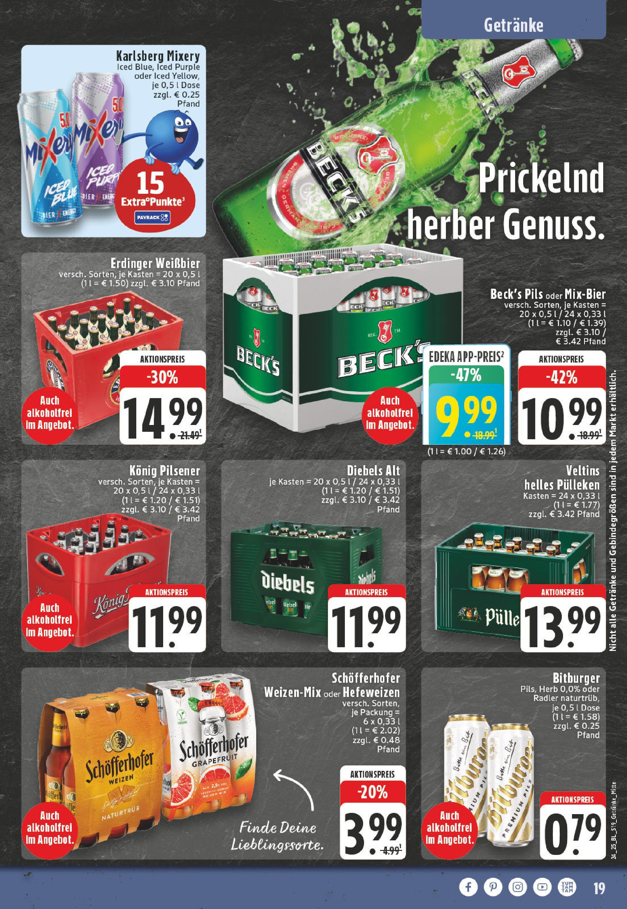 Edeka - EDEKA: Wochenangebote (ab 08.06.2025) » Angebote Online | Seite: 19 | Produkte: Bitburger, Energy, Radler, Mixery