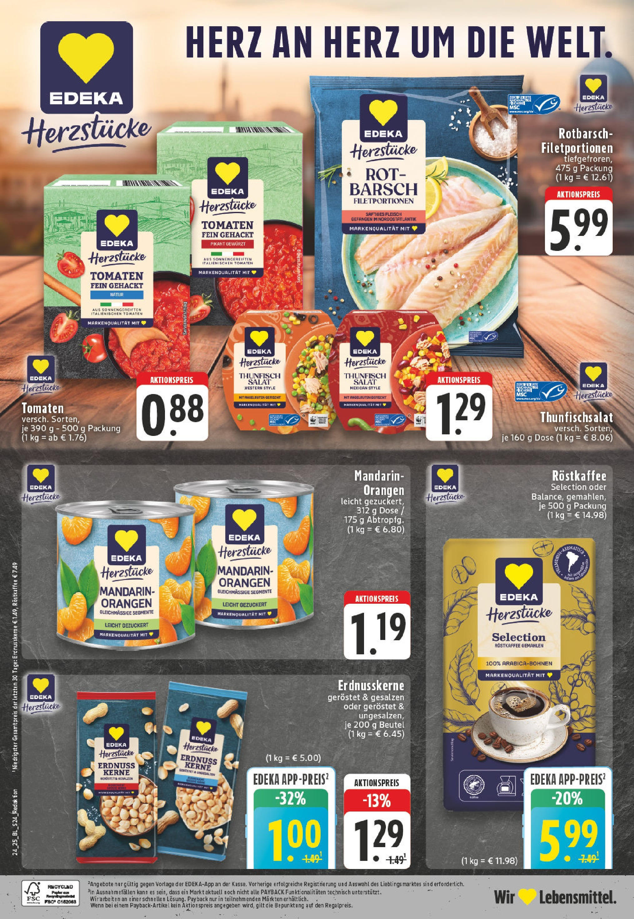 Edeka prospekt Detmold	 (ab 08.06.2025) » Angebote Online | Seite: 24 | Produkte: Thunfisch, Tomaten, Fleisch, Salat