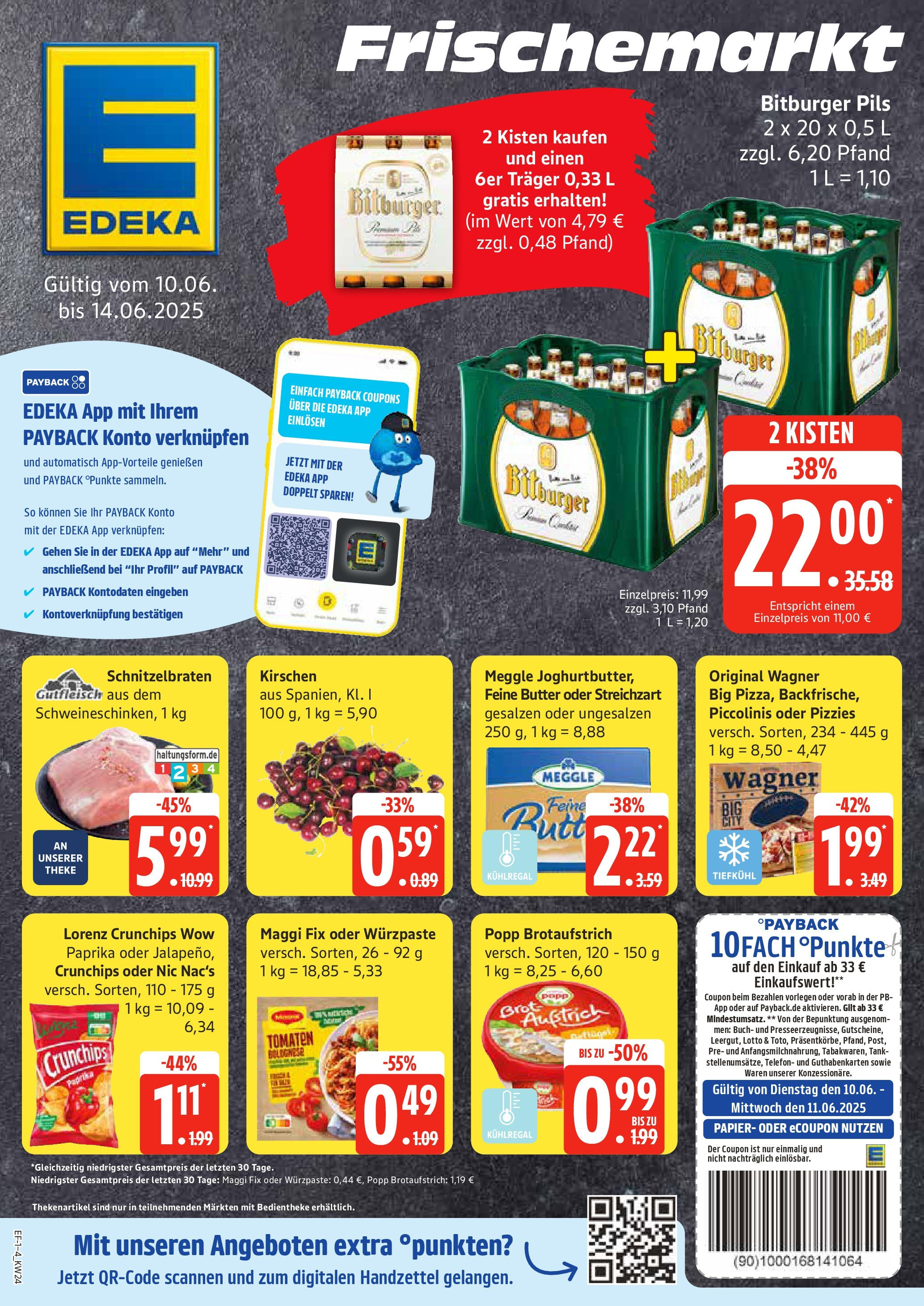 Edeka prospekt Rostock	 (ab 08.06.2025) » Angebote Online | Seite: 1 | Produkte: Bitburger, Butter, Tomaten, Brot