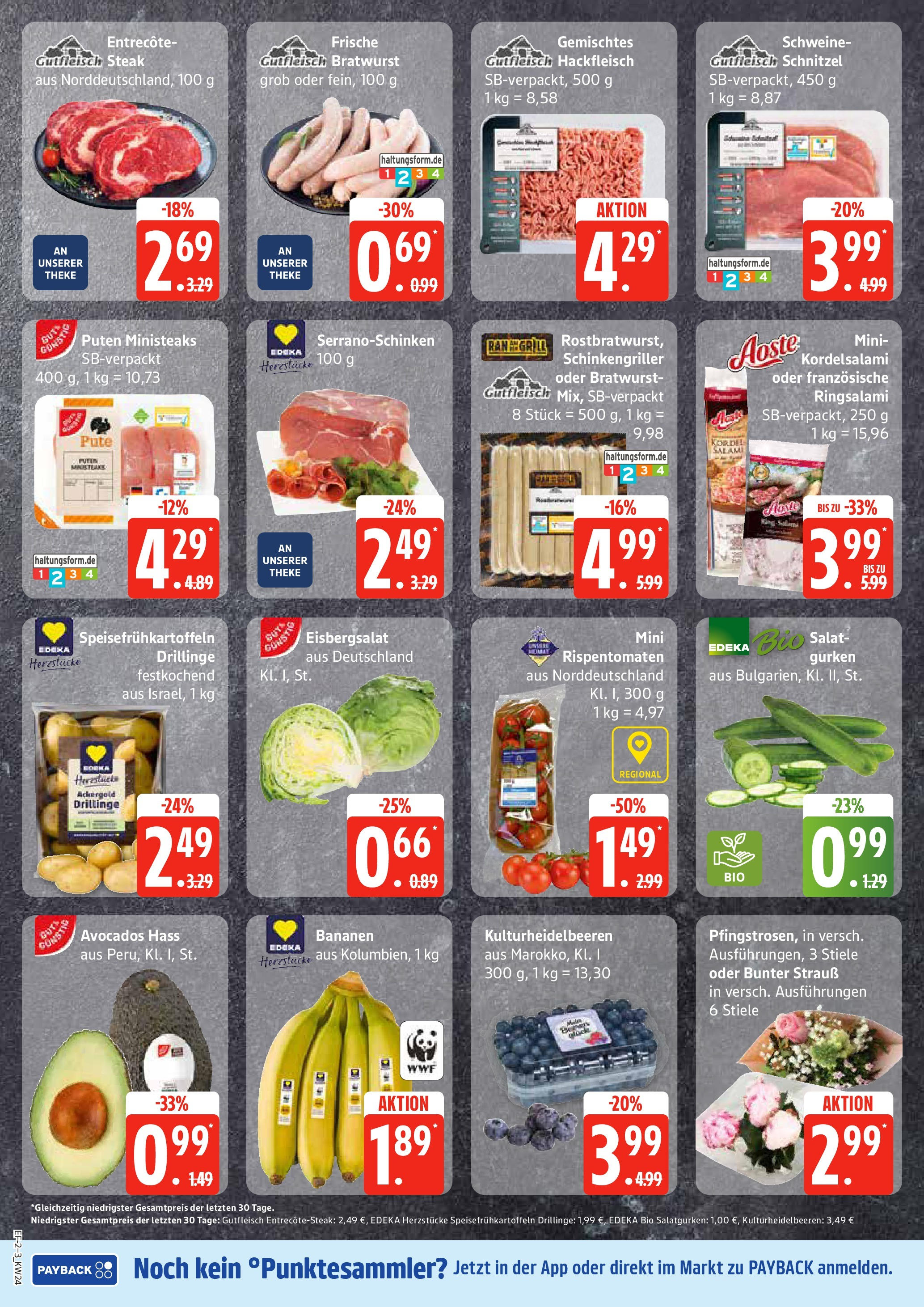 Edeka prospekt Schellhorn	 (ab 08.06.2025) » Angebote Online | Seite: 2 | Produkte: Pute, Bananen, Entrecote, Hackfleisch