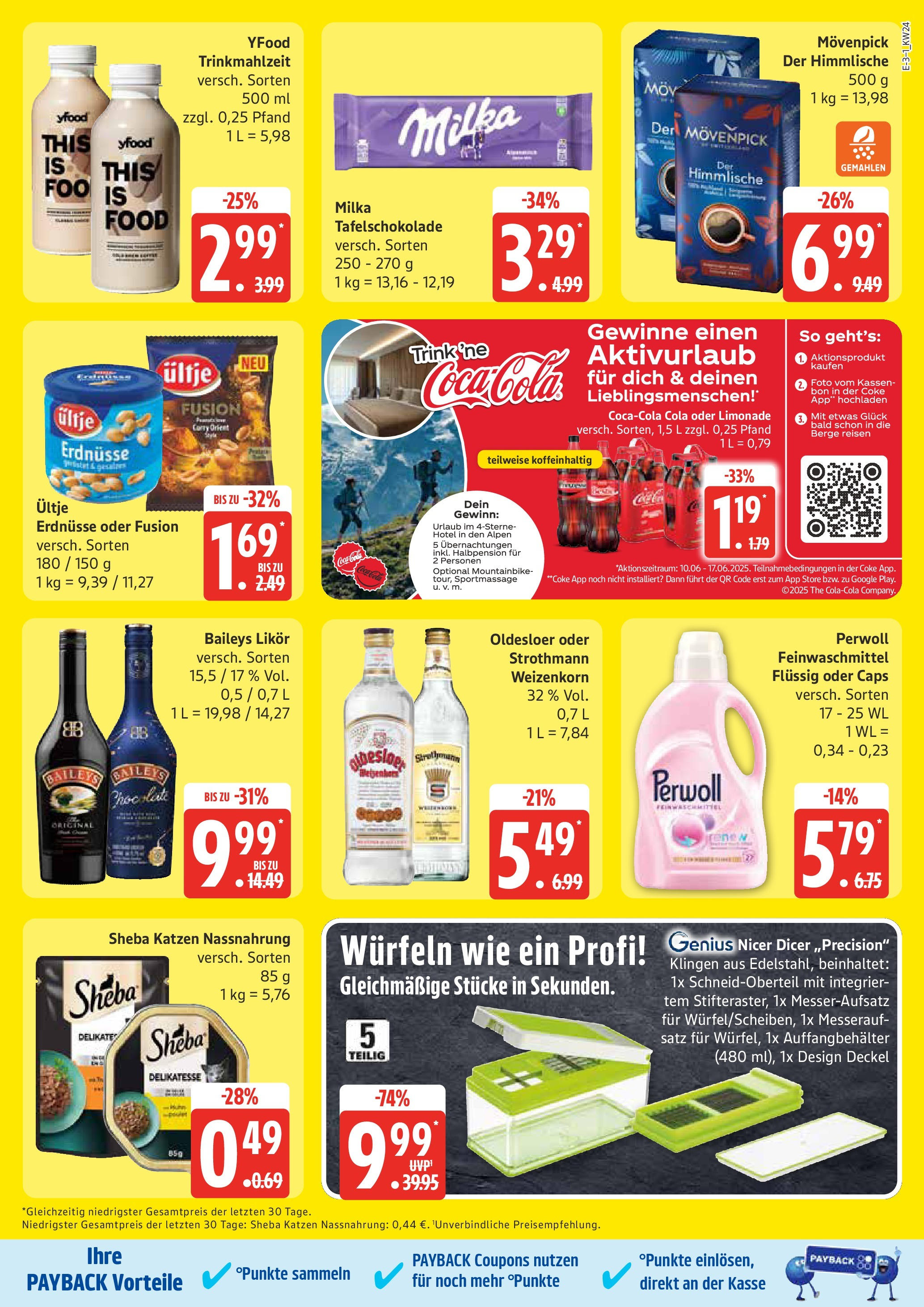Edeka prospekt Hamburg	 (ab 08.06.2025) » Angebote Online | Seite: 3 | Produkte: Erdnüsse, Coca cola, Likör, Oldesloer
