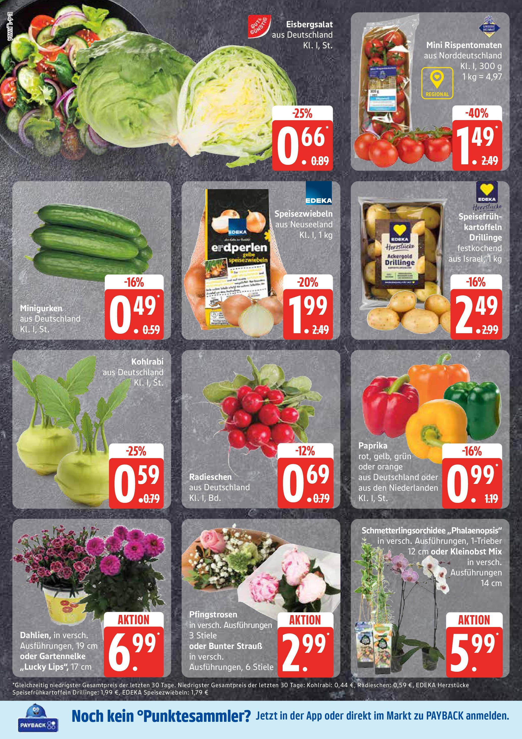 Edeka prospekt Hamburg	 (ab 08.06.2025) » Angebote Online | Seite: 4 | Produkte: Kohlrabi, Eisbergsalat, Kartoffeln, Paprika