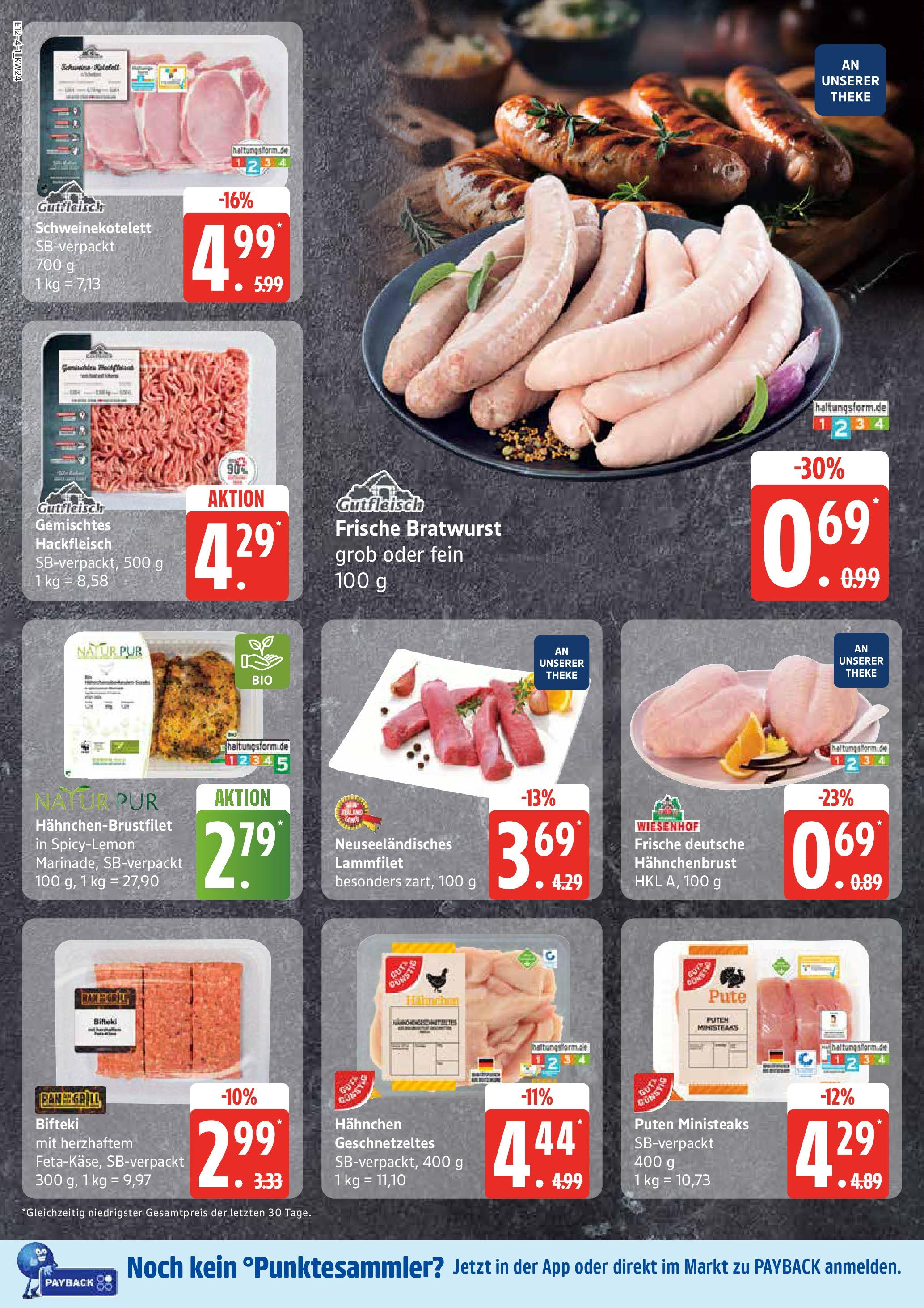 Edeka prospekt Hamburg	 (ab 08.06.2025) » Angebote Online | Seite: 4 | Produkte: Pute, Hahnchen, Hackfleisch, Hahnchenbrust