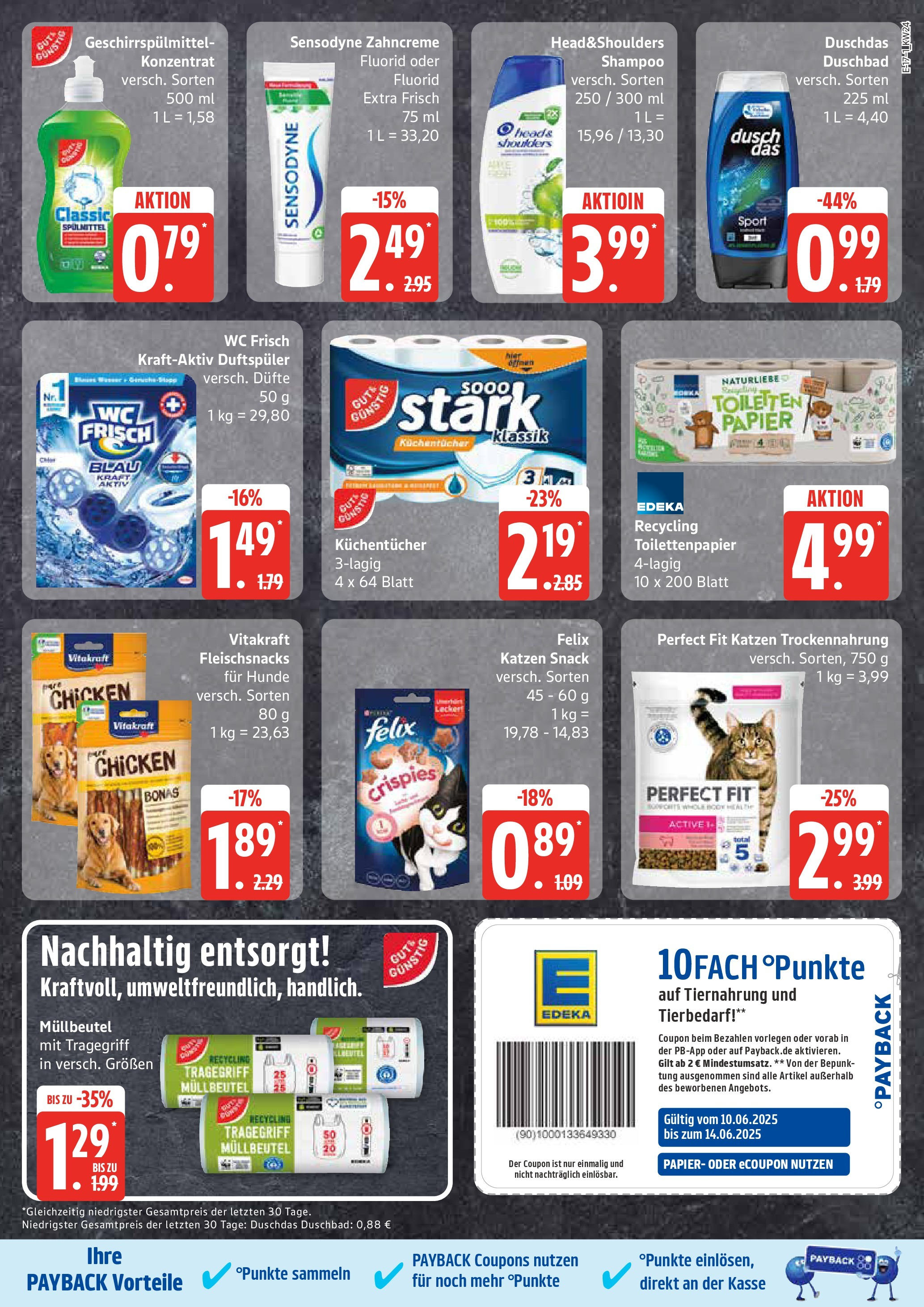 Edeka prospekt Hamburg	 (ab 08.06.2025) » Angebote Online | Seite: 17 | Produkte: Shampoo, Duschdas, Wc frisch, Toilettenpapier