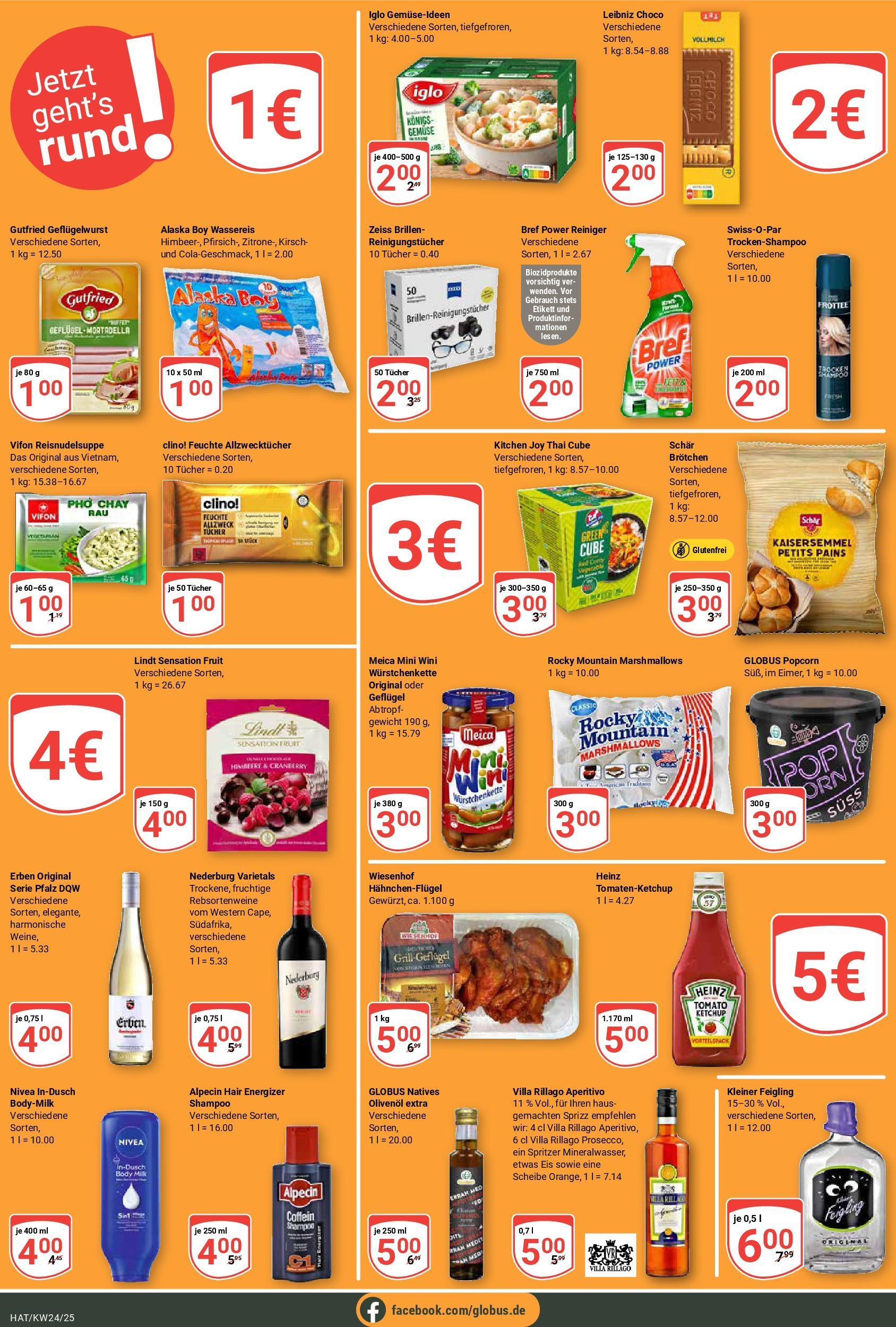 Globus prospekt Hattersheim	 (ab 08.06.2025) » Angebote online | Seite: 2 | Produkte: Meica, Gemüse, Lindt, Ketchup