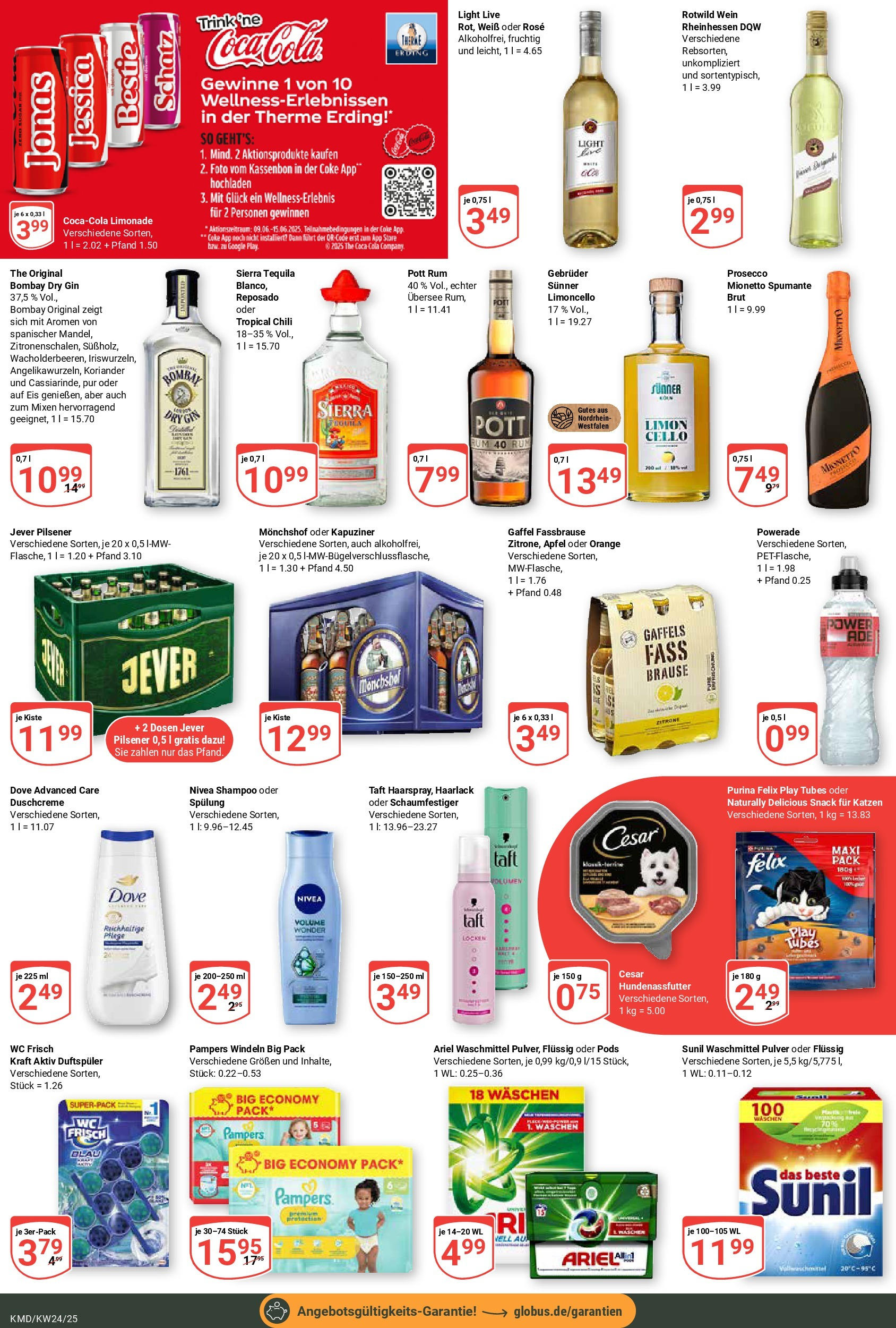 Globus - Globus: Wochenangebote (ab 08.06.2025) » Angebote online | Seite: 6 | Produkte: Rum, Prosecco, Waschmittel, Limoncello