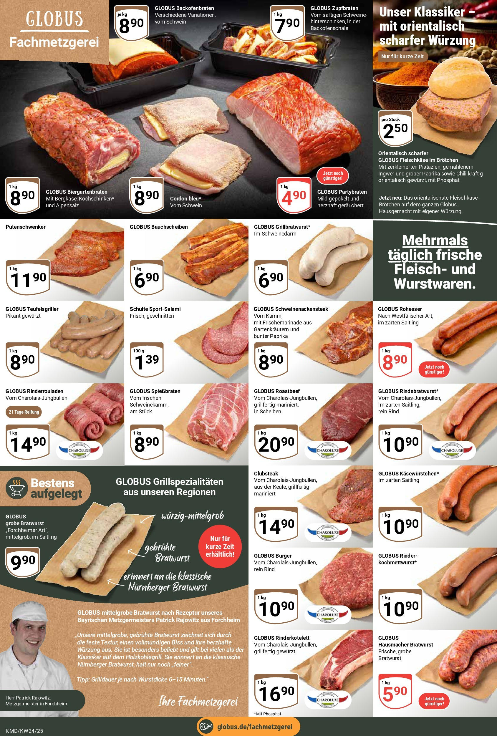 Globus - Globus: Wochenangebote (ab 08.06.2025) » Angebote online | Seite: 9 | Produkte: Rinderrouladen, Bratwurst, Chili, Salami