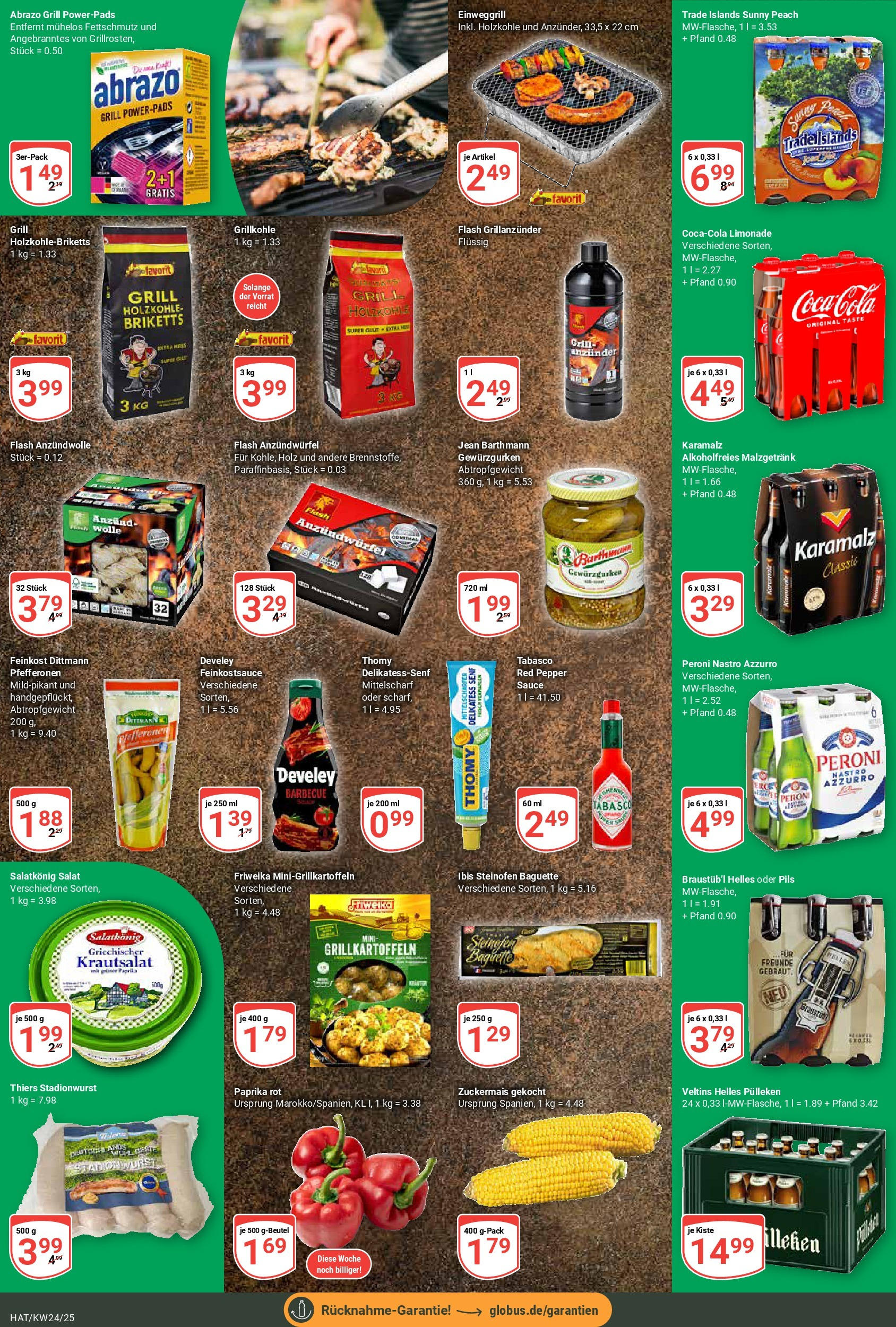 Globus prospekt Hattersheim	 (ab 08.06.2025) » Angebote online | Seite: 11 | Produkte: Helles pulleken, Limonade, Paprika, Salat