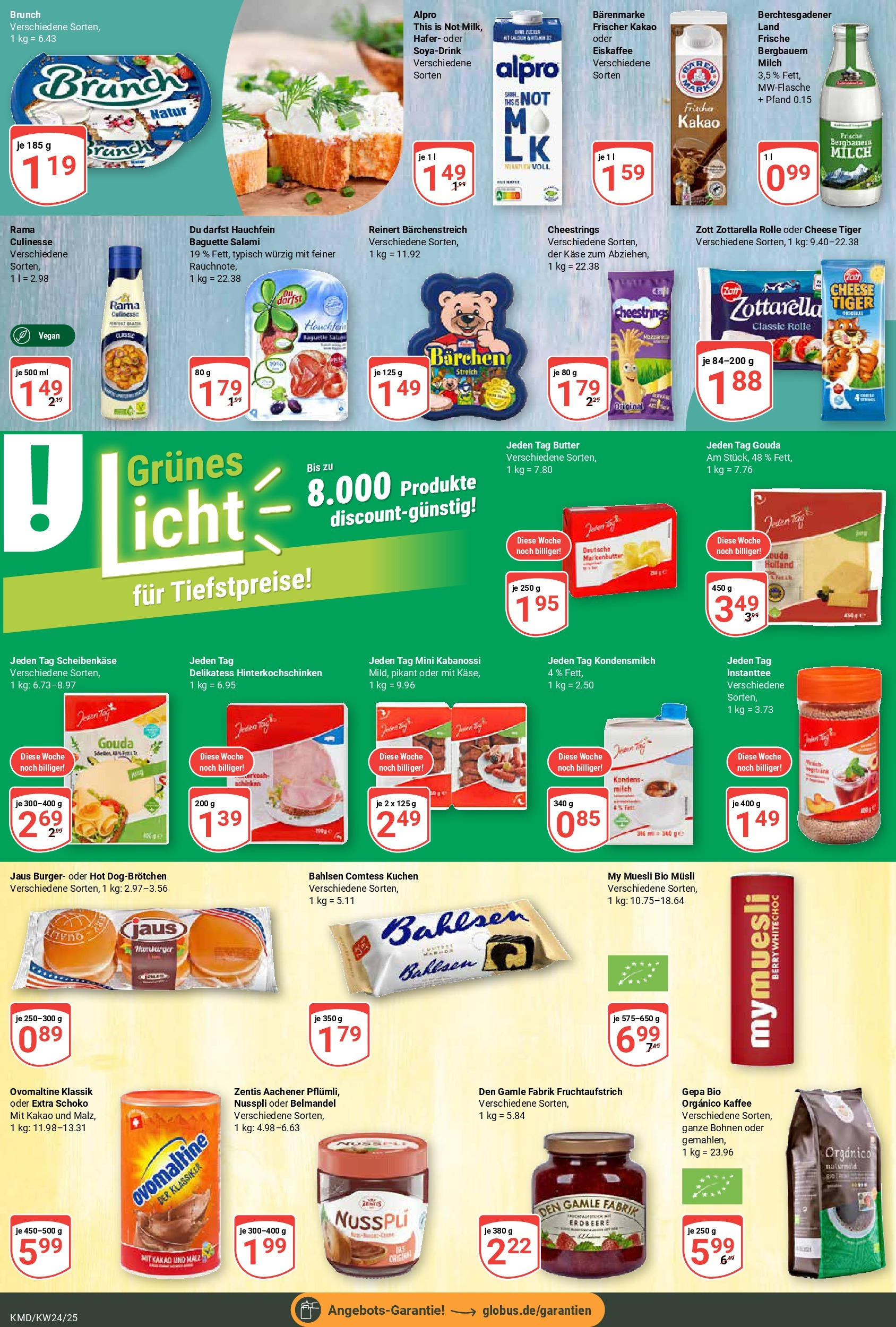 Globus - Globus: Wochenangebote (ab 08.06.2025) » Angebote online | Seite: 13 | Produkte: Ovomaltine, Butter, Käse, Kaffee