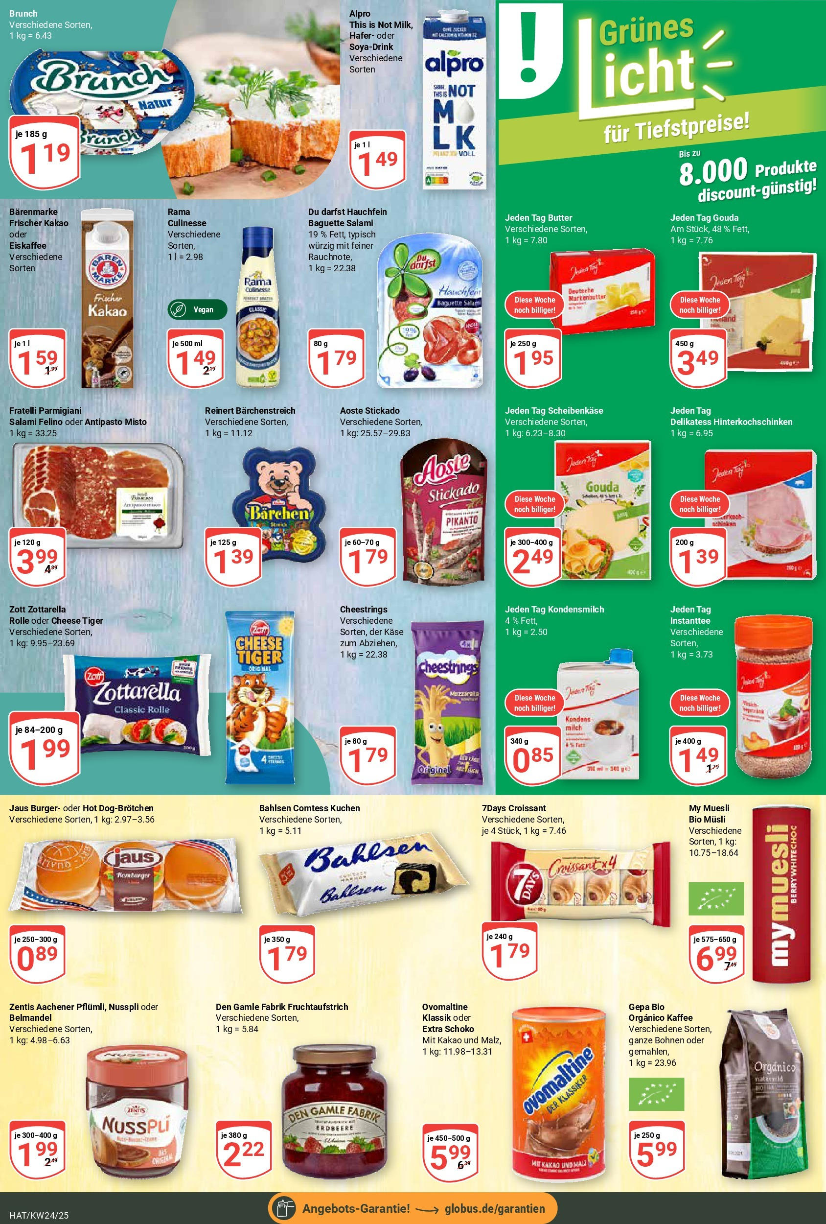 Globus prospekt Hattersheim	 (ab 08.06.2025) » Angebote online | Seite: 12 | Produkte: Musli, Mozzarella, Alpro, Salami