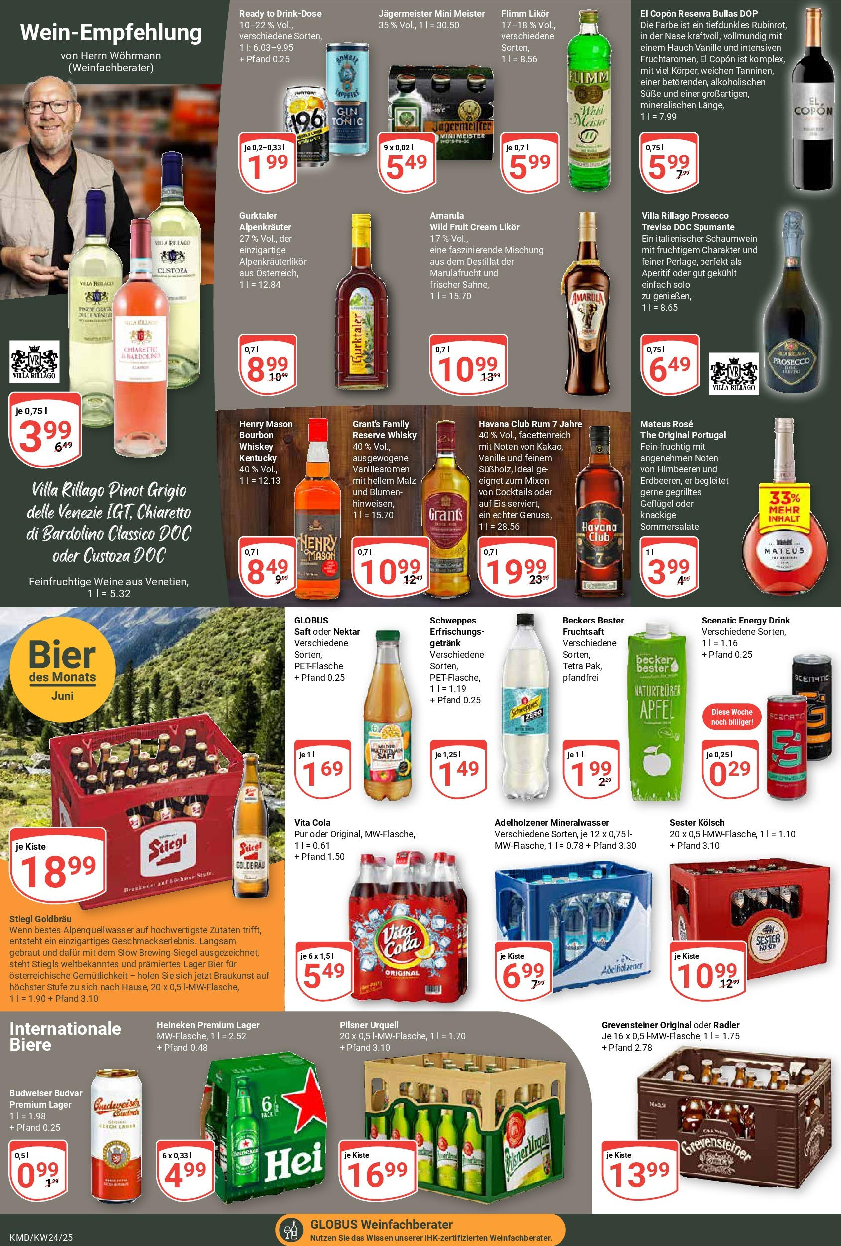 Globus - Globus: Wochenangebote (ab 08.06.2025) » Angebote online | Seite: 15 | Produkte: Himbeeren, Radler, Bourbon, Whiskey