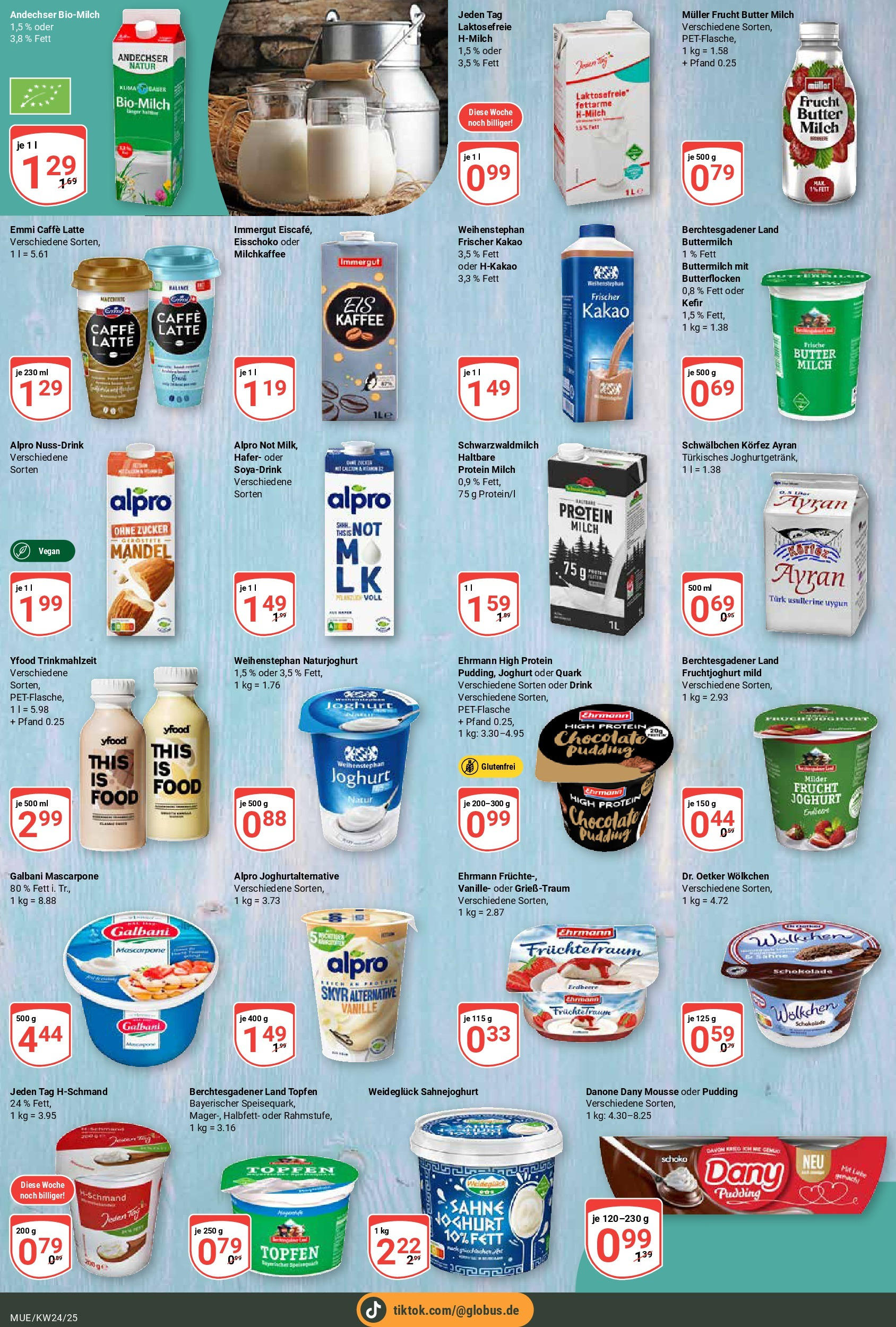 Globus prospekt Mühldorf	 (ab 08.06.2025) » Angebote online | Seite: 11 | Produkte: Quark, Butter, Fruchtjoghurt, Sahne