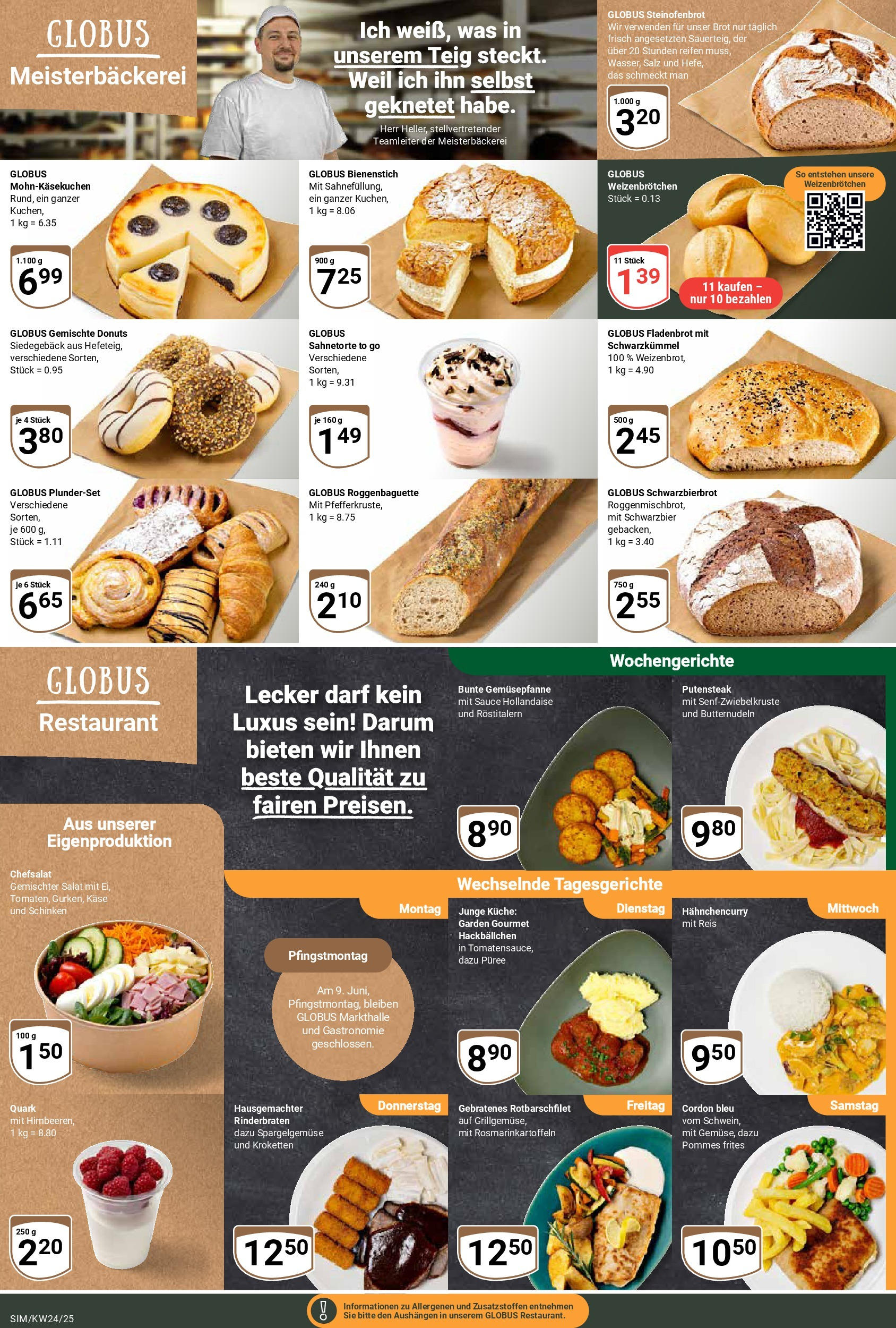 Globus prospekt Simmern	 (ab 08.06.2025) » Angebote online | Seite: 9 | Produkte: Himbeeren, Pommes, Brot, Reis