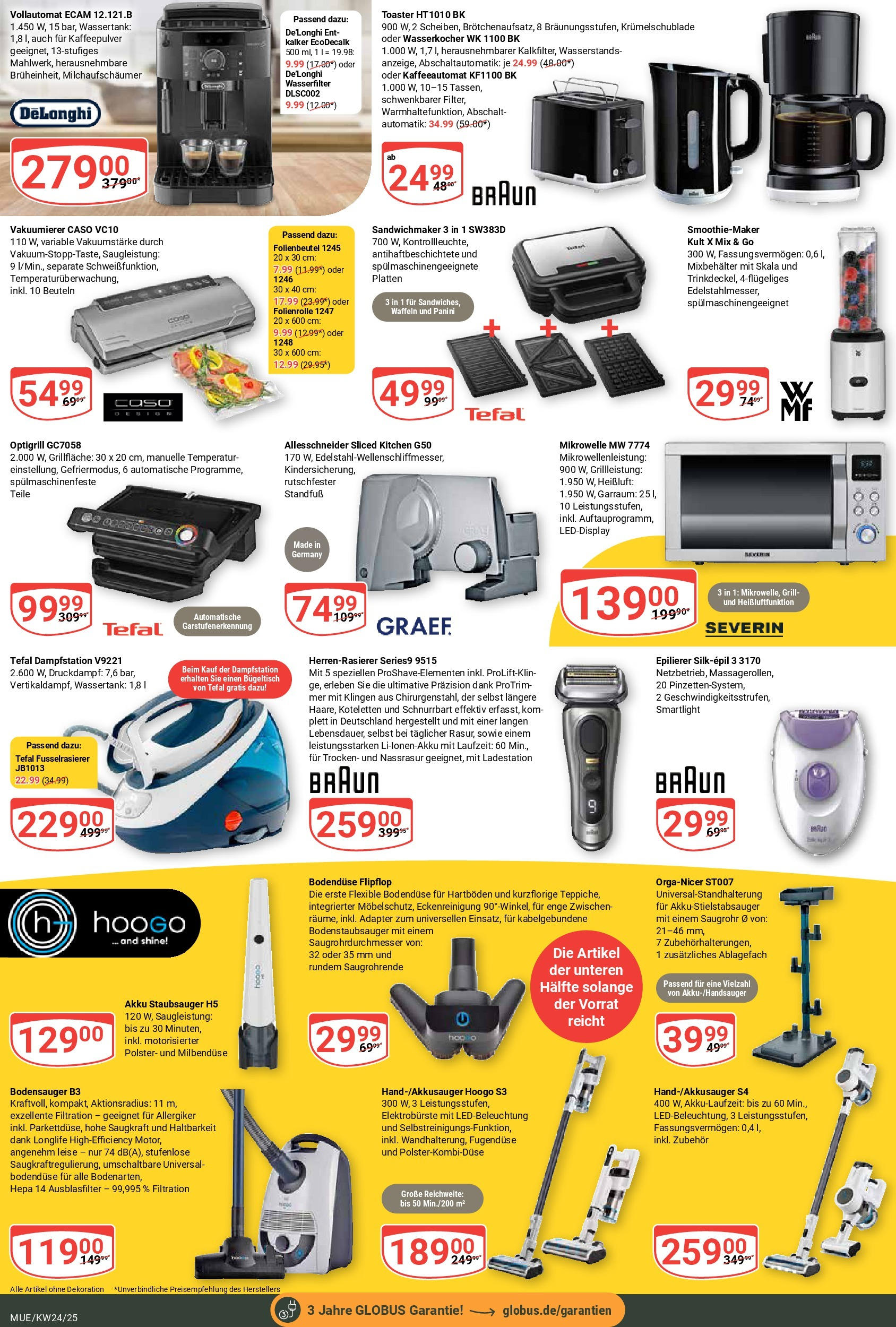 Globus prospekt Mühldorf	 (ab 08.06.2025) » Angebote online | Seite: 22 | Produkte: Grill, Sandwichmaker, Toaster, Vakuumierer