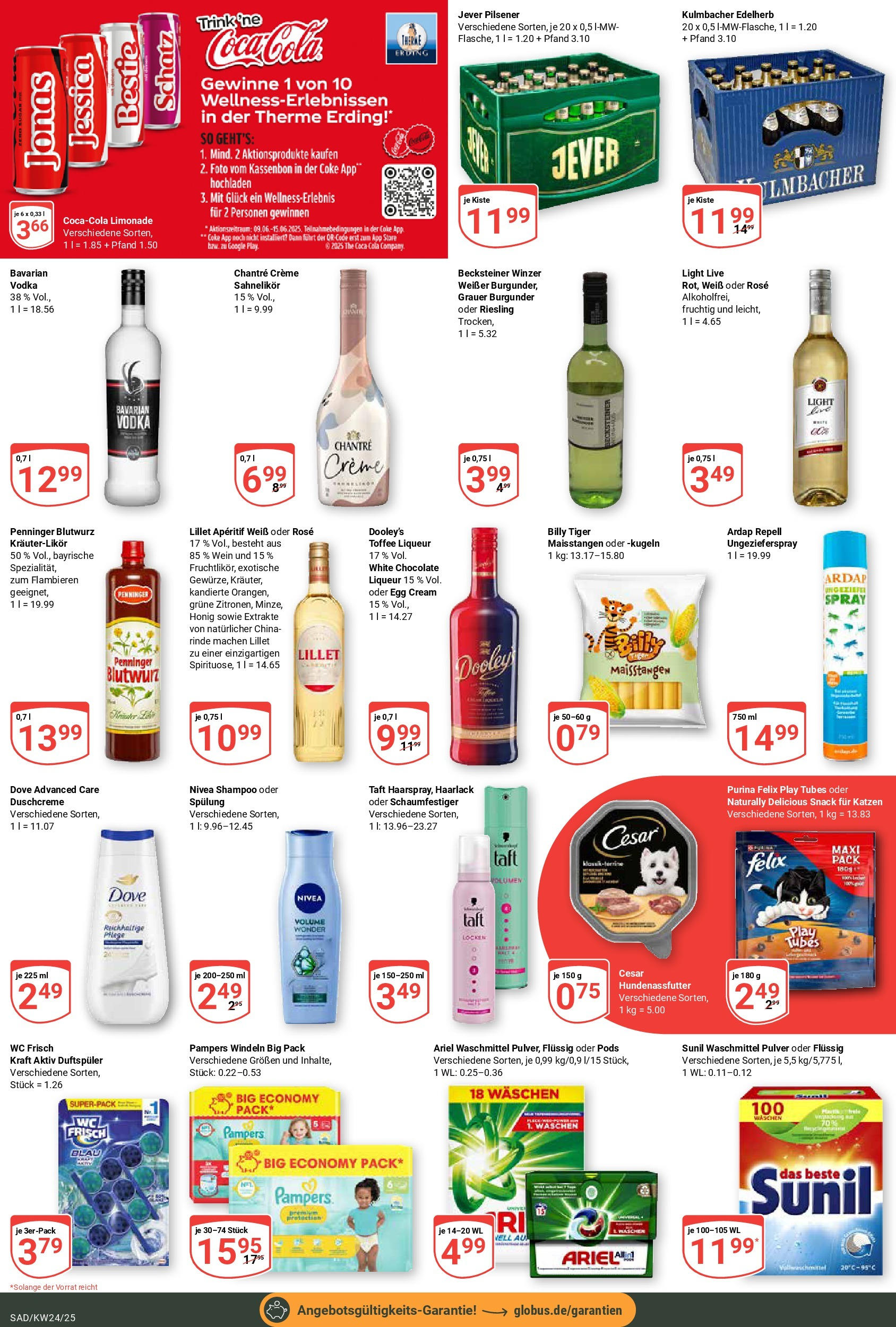 Globus prospekt Schwandorf	 (ab 08.06.2025) » Angebote online | Seite: 5 | Produkte: Spülung, Lillet, Waschmittel, Vodka
