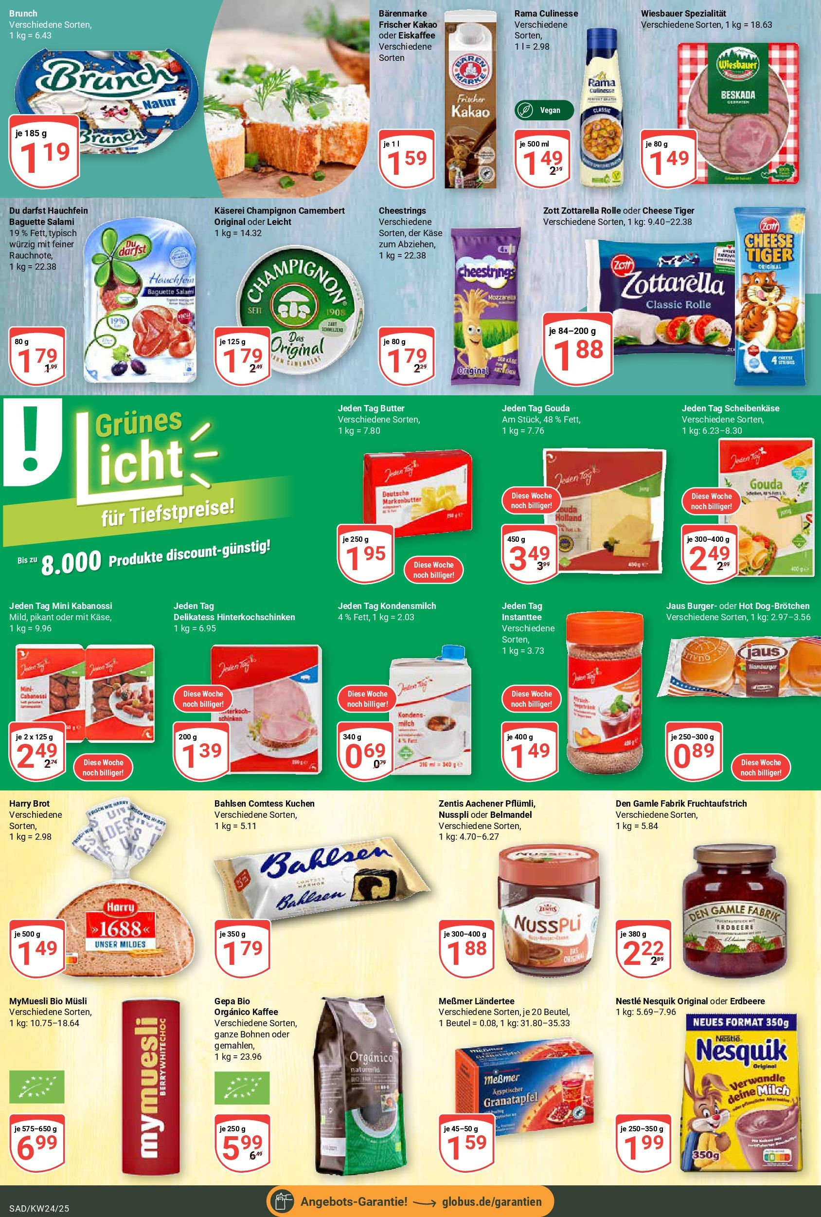 Globus prospekt Schwandorf	 (ab 08.06.2025) » Angebote online | Seite: 13 | Produkte: Kaffee, Baguette, Brot, Schinken