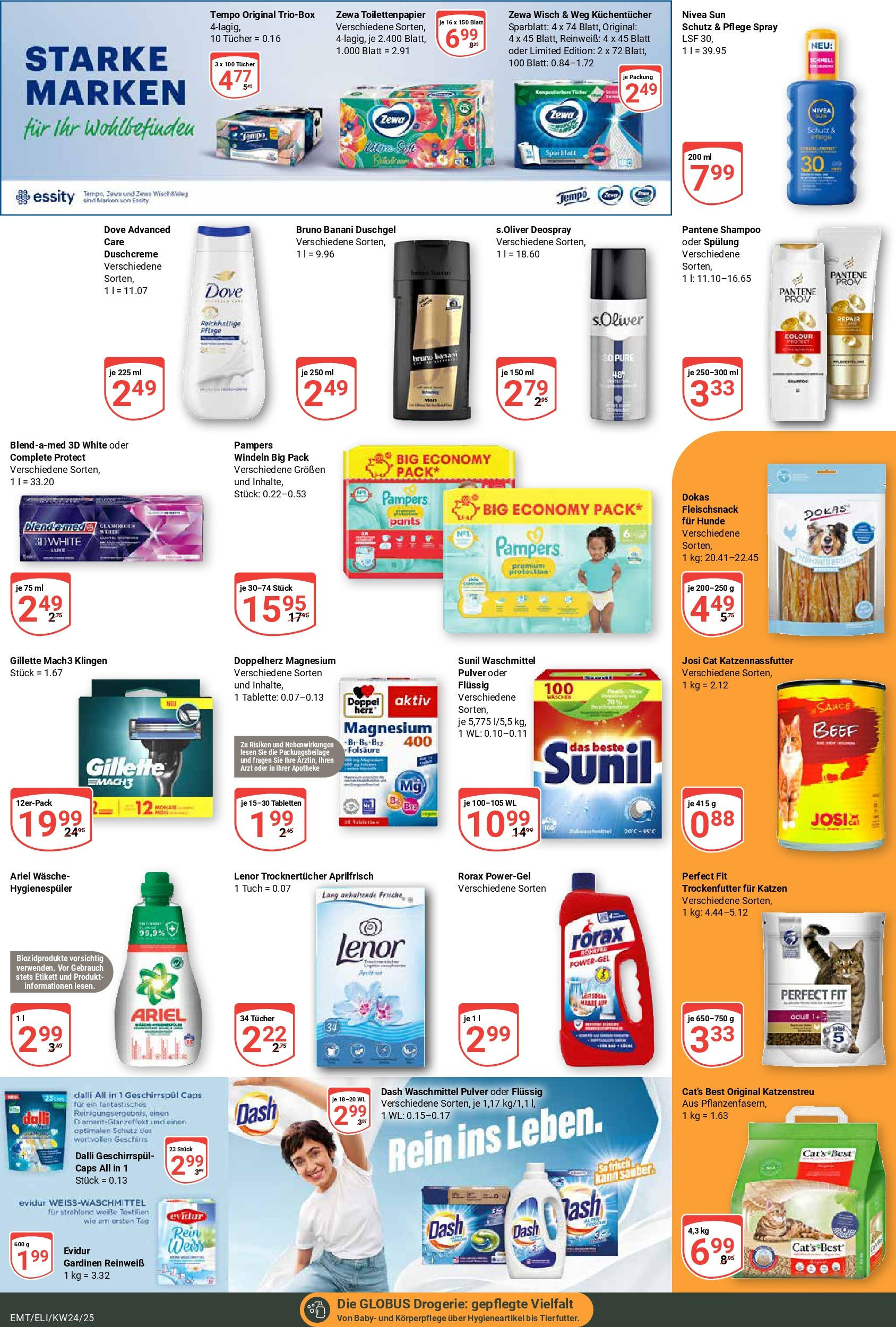 Globus prospekt Erfurt-Linderbach	 (ab 08.06.2025) » Angebote online | Seite: 19 | Produkte: Ariel, Zewa, Shampoo, Spülung