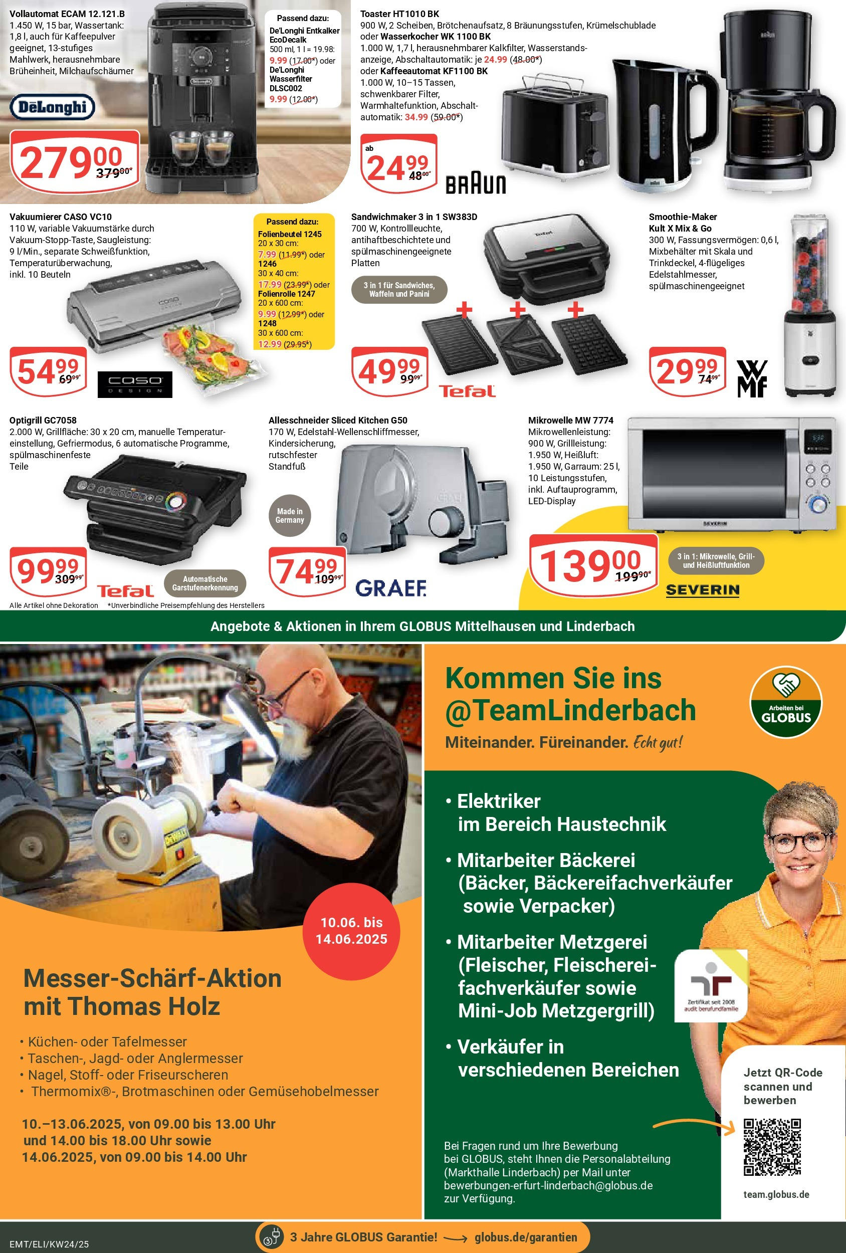 Globus prospekt Erfurt-Linderbach	 (ab 08.06.2025) » Angebote online | Seite: 23 | Produkte: Mikrowelle, Grill, Wasserkocher, Vakuumierer