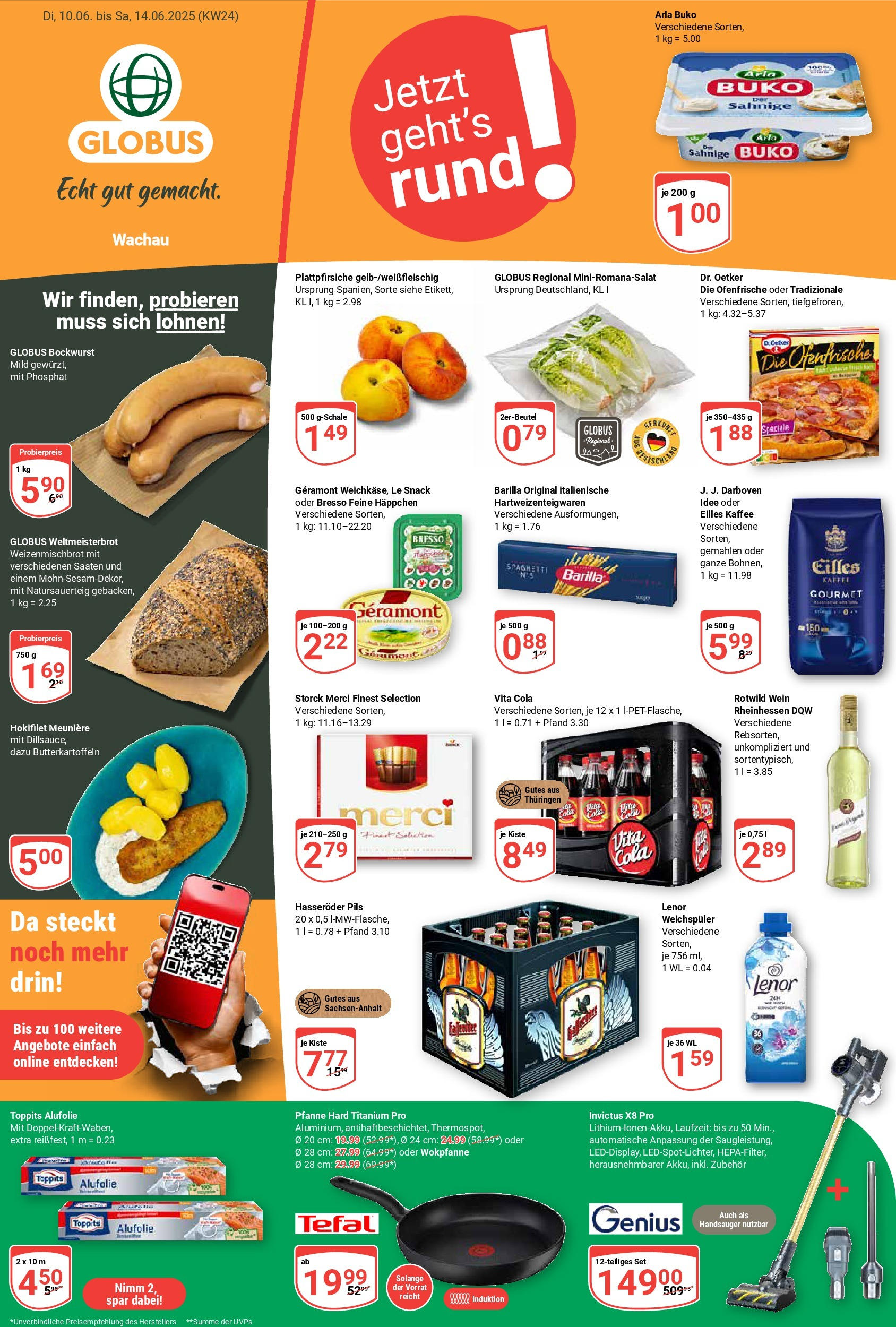 Globus prospekt Markkleeberg	 (ab 08.06.2025) » Angebote online | Seite: 1 | Produkte: Geramont, Merci, Barilla, Weichspüler