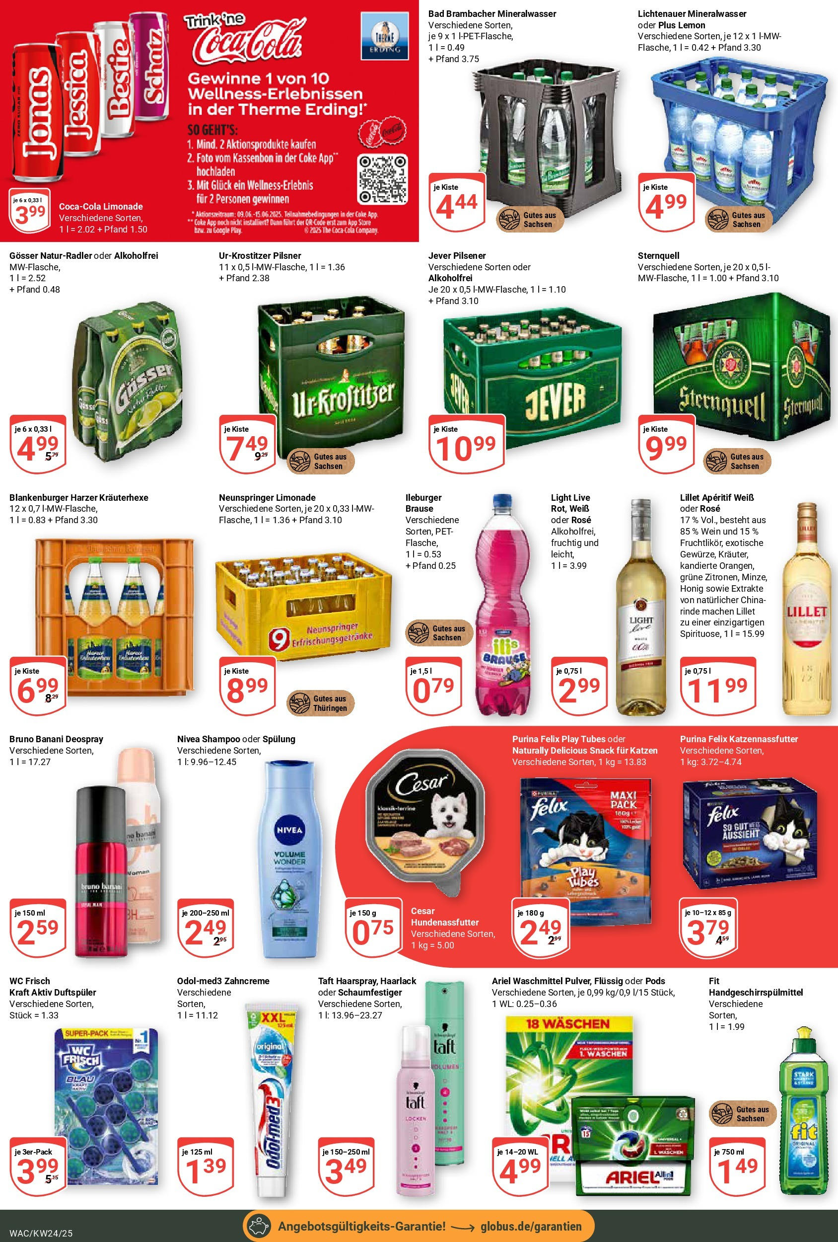 Globus prospekt Markkleeberg	 (ab 08.06.2025) » Angebote online | Seite: 5 | Produkte: Ariel, Bad, Wc frisch, Deospray